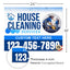 House Cleaning Services Yard Sign Design 2 -  BFS-HSCL-24X18-DS-D2-BFS-HSCL--24X18-SS-D2
