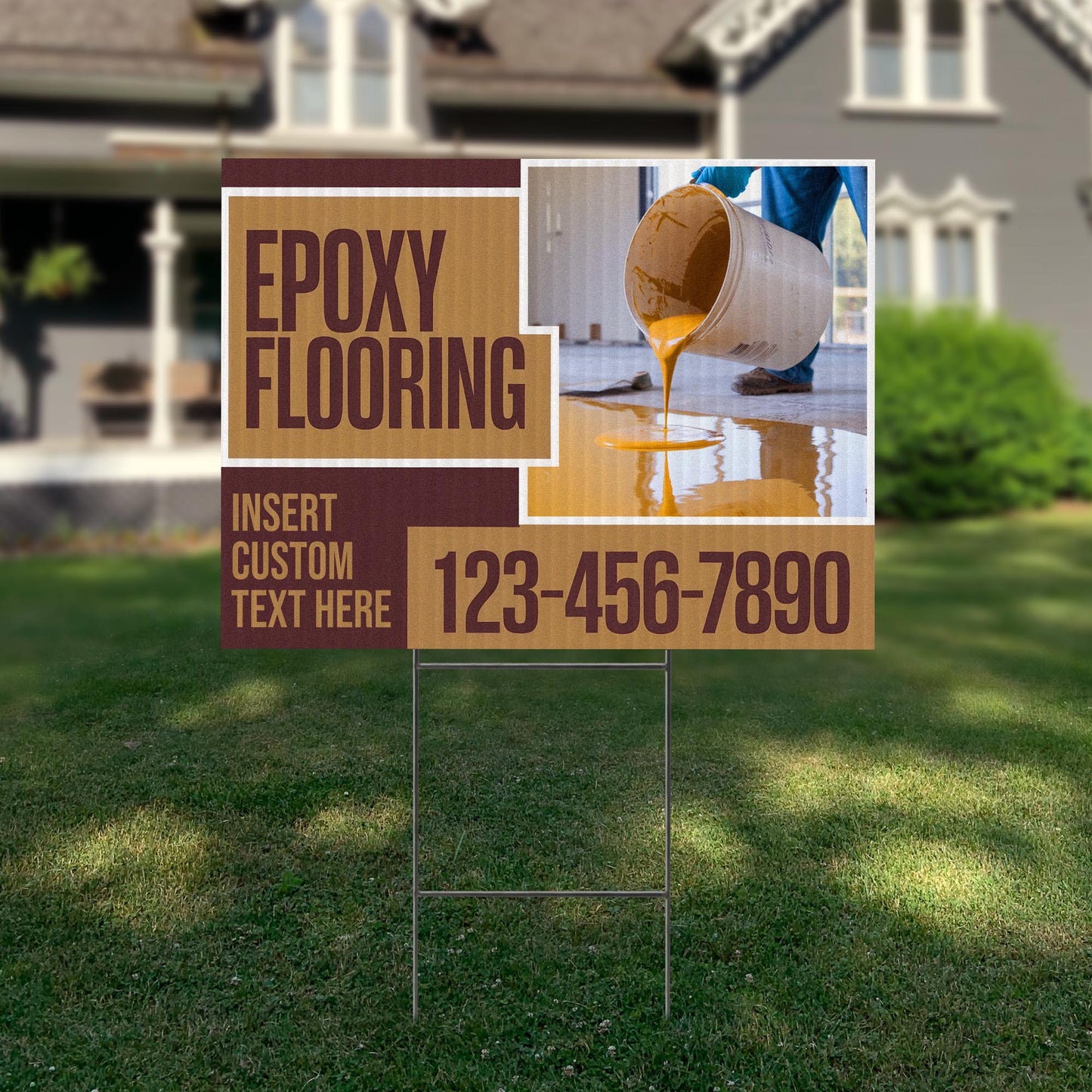 Epoxy Flooring Services Yard Sign Design 2