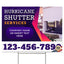 Hurricane Shutter Services Yard Sign Design 2 -  BFS-HUR-24X18-DS-D2-BFS-HUR-24X18-SS-D2