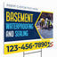 Basement Waterproofing and Sealing Services Yard Sign Design 2 -  BFS-BSMNT-24X18-DS-D2-BFS-BSMNT-24X18-SS-D2