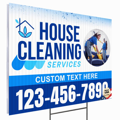 House Cleaning Services Yard Sign Design 2 -  BFS-HSCL-24X18-DS-D2-BFS-HSCL--24X18-SS-D2