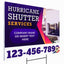 Hurricane Shutter Services Yard Sign Design 2 -  BFS-HUR-24X18-DS-D2-BFS-HUR-24X18-SS-D2