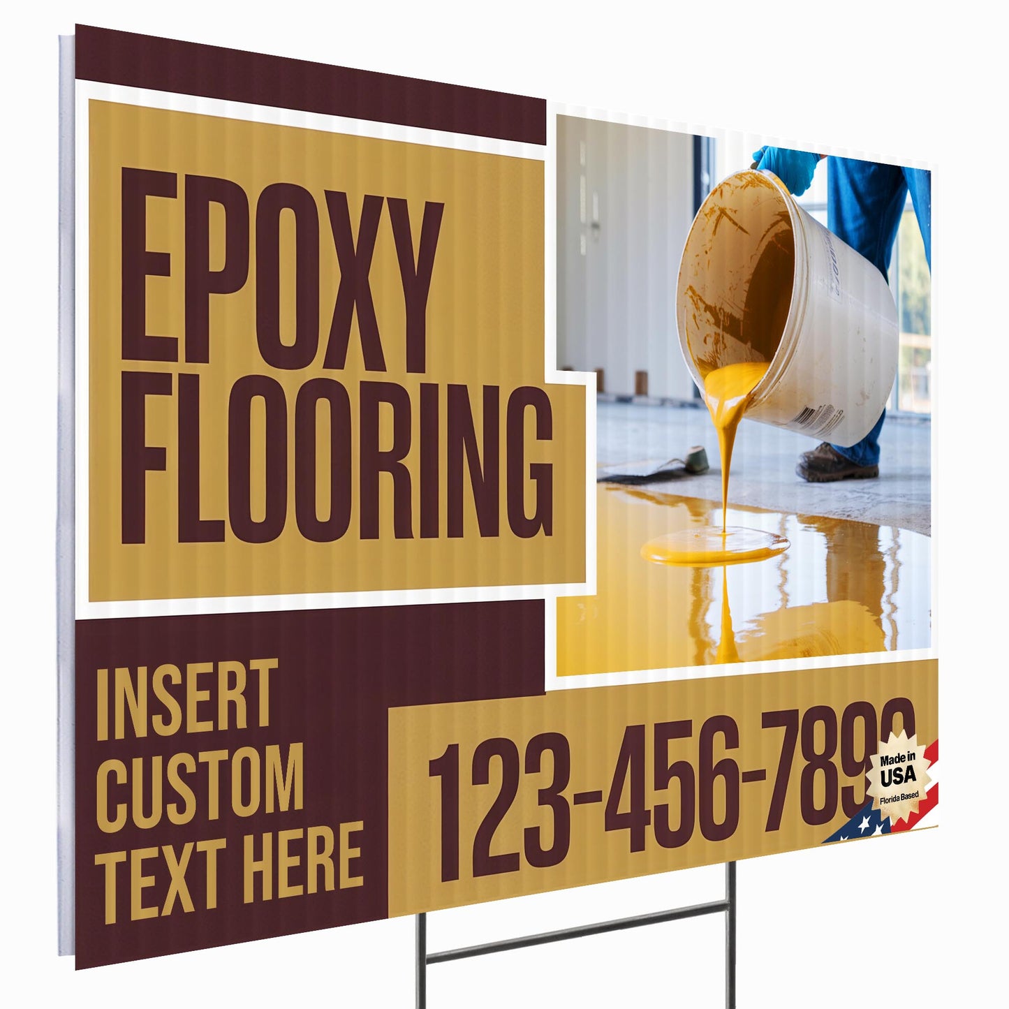 Epoxy Flooring Services Yard Sign Design 2