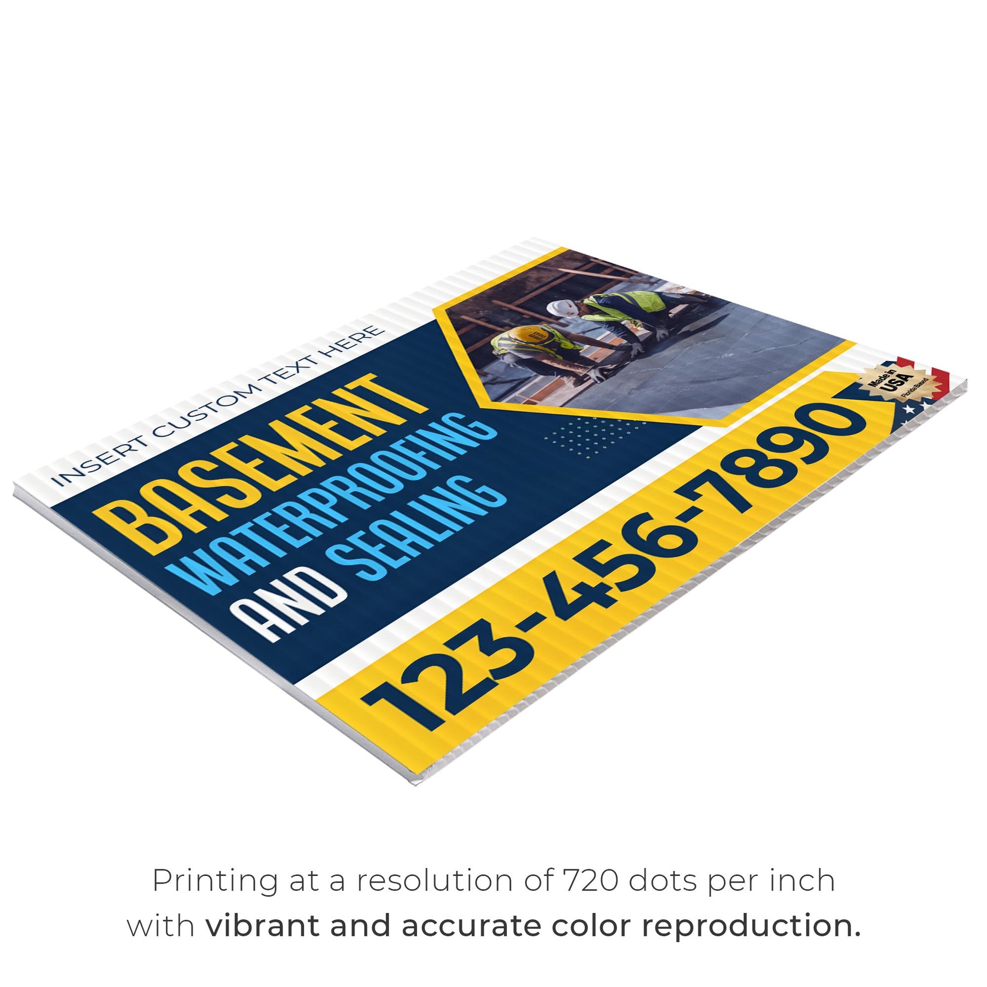 Basement Waterproofing and Sealing Services Yard Sign Design 2 -  BFS-BSMNT-24X18-DS-D2-BFS-BSMNT-24X18-SS-D2