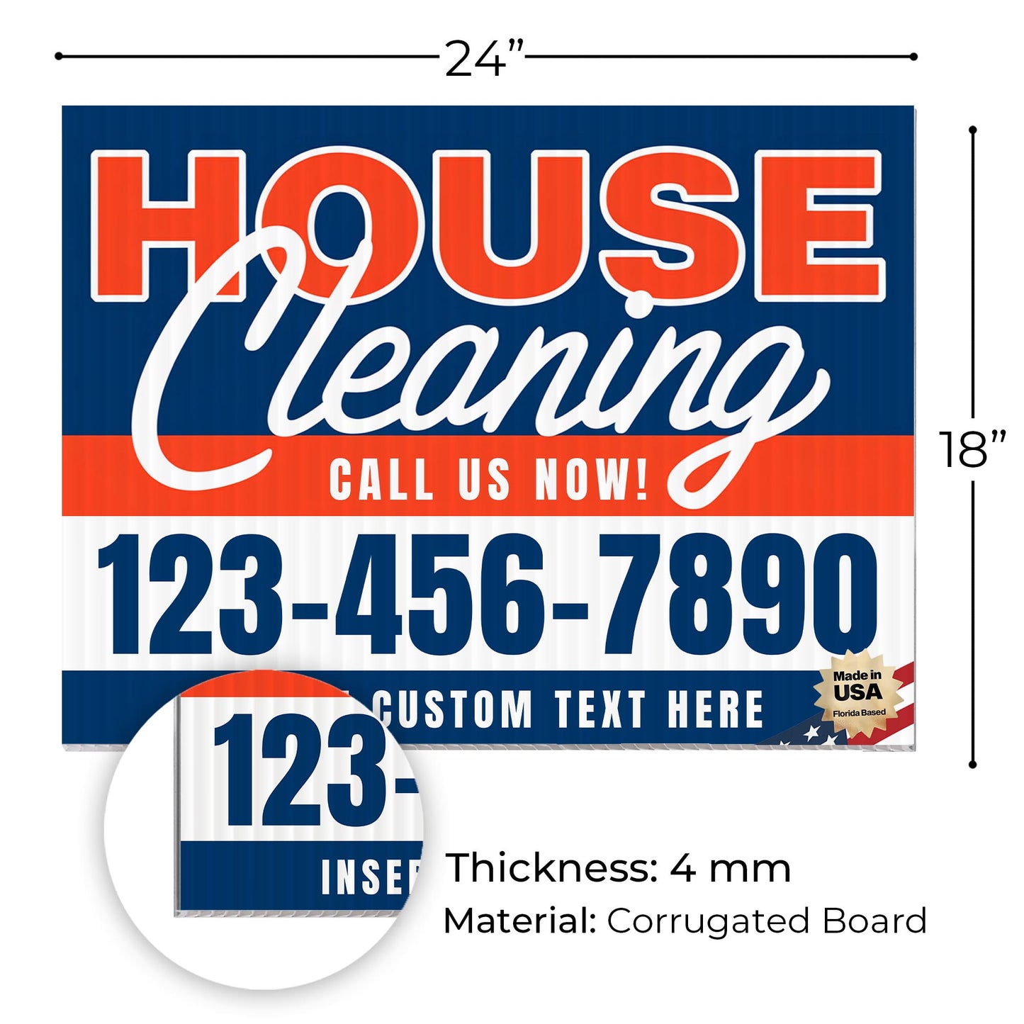 House Cleaning Services Yard Sign Design 3 -  BFS-HSCL-24X18-DS-D3-BFS-HSCL--24X18-SS-D3