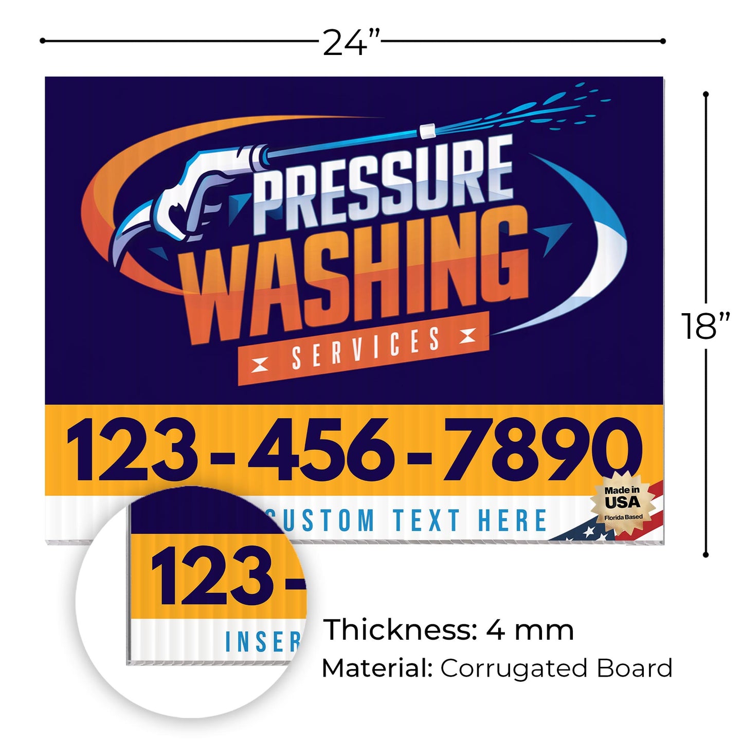 Pressure Washing Services Yard Sign Design 3 -  BFS-PWS-24X18-DS-D3-BFS-PWS--24X18-SS-D3