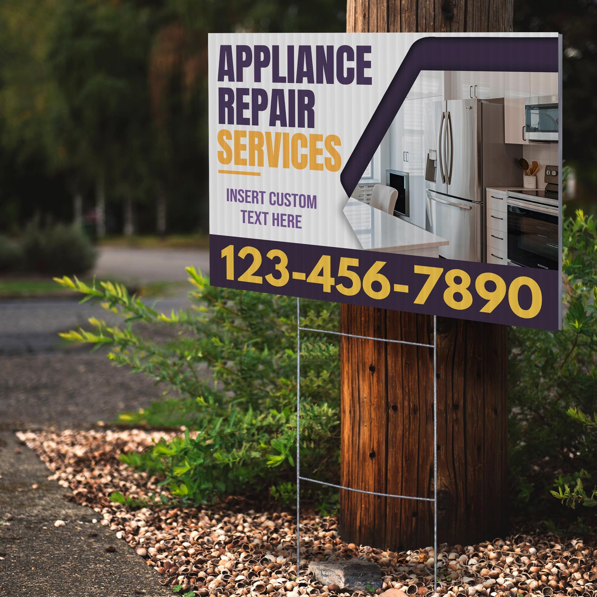 Appliance Repair Services Yard Sign Design 3 -  BFS-APP-24X18-DS-D3-BFS-APP-24X18-SS-D3