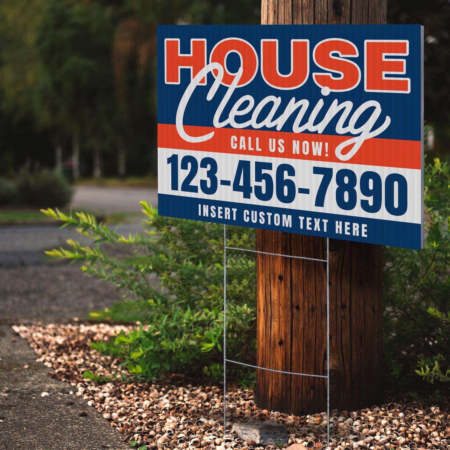 House Cleaning Services Yard Sign Design 3 -  BFS-HSCL-24X18-DS-D3-BFS-HSCL--24X18-SS-D3