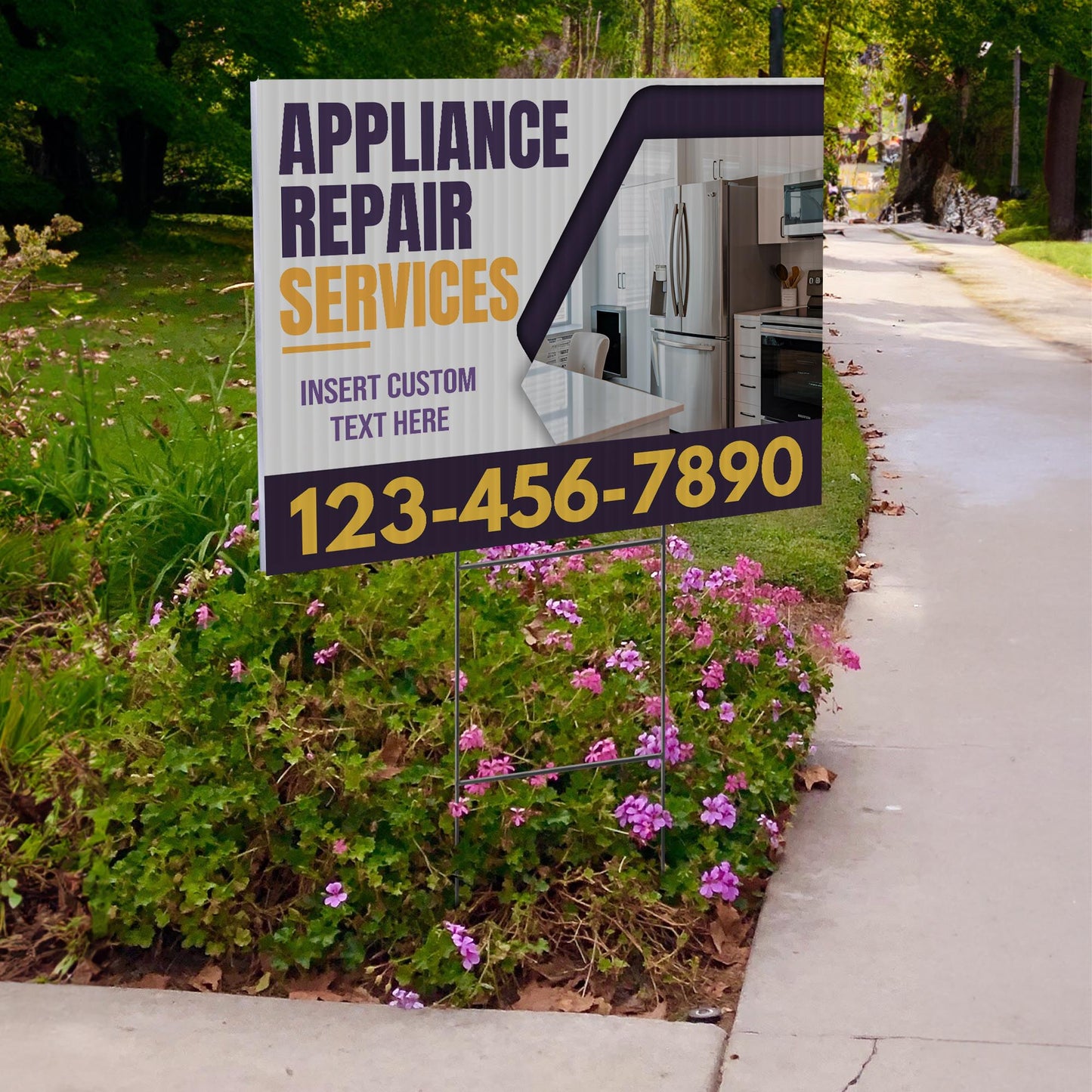 Appliance Repair Services Yard Sign Design 3 -  BFS-APP-24X18-DS-D3-BFS-APP-24X18-SS-D3