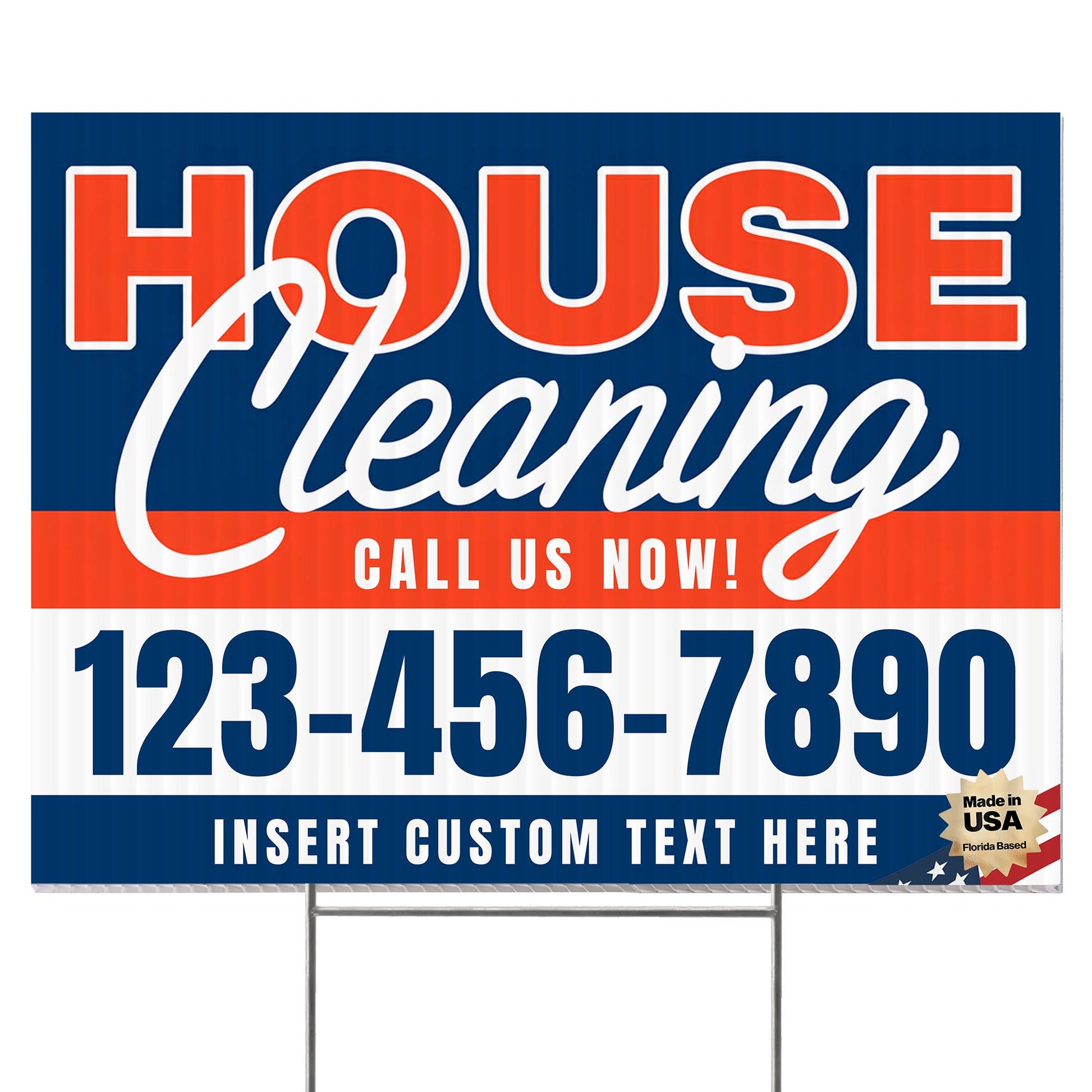 House Cleaning Services Yard Sign Design 3 -  BFS-HSCL-24X18-DS-D3-BFS-HSCL--24X18-SS-D3