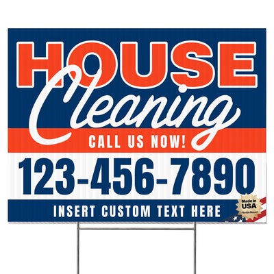 House Cleaning Services Yard Sign Design 3 -  BFS-HSCL-24X18-DS-D3-BFS-HSCL--24X18-SS-D3