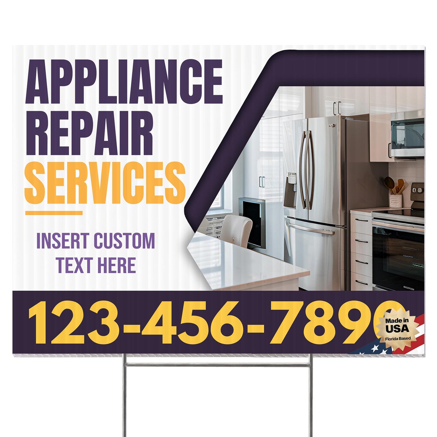Appliance Repair Services Yard Sign Design 3 -  BFS-APP-24X18-DS-D3-BFS-APP-24X18-SS-D3