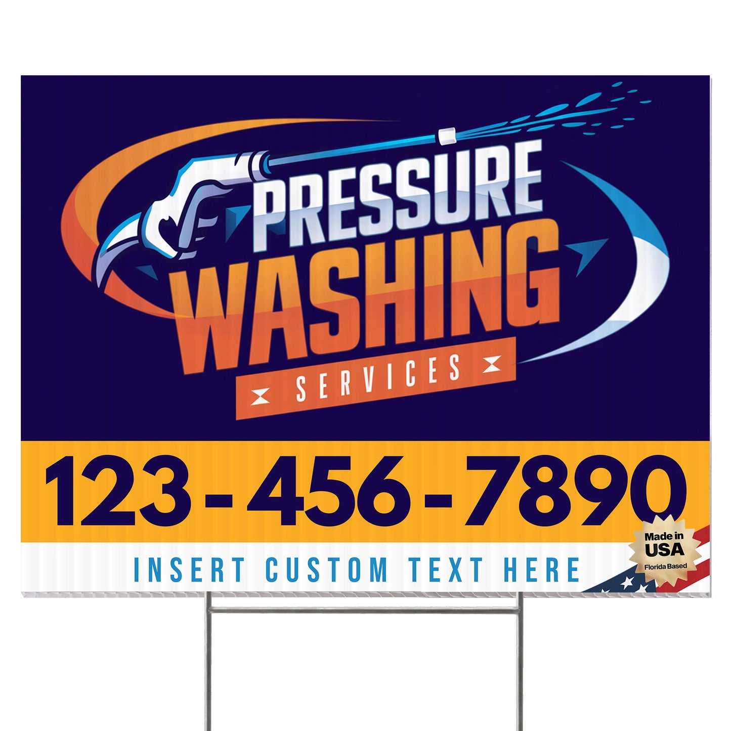 Pressure Washing Services Yard Sign Design 3 -  BFS-PWS-24X18-DS-D3-BFS-PWS--24X18-SS-D3