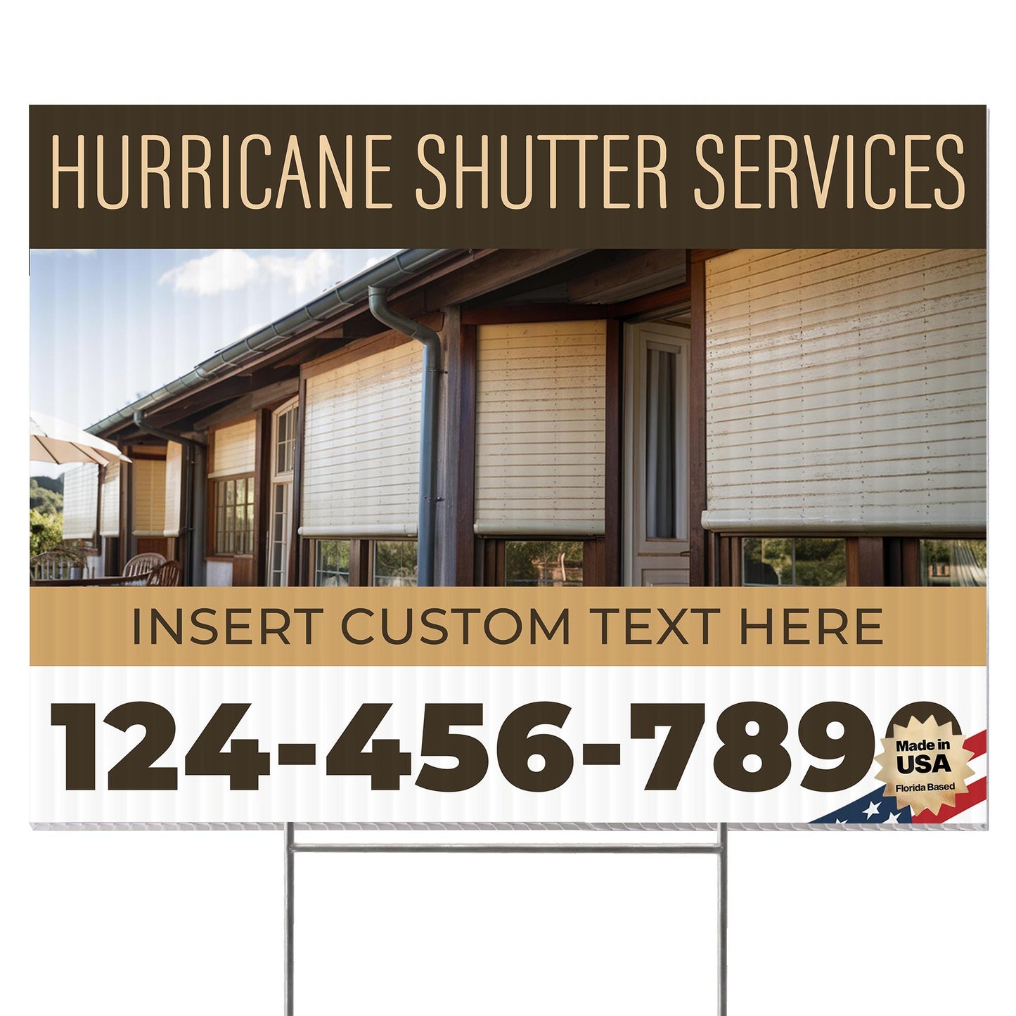 Hurricane Shutter Services Yard Sign Design 3