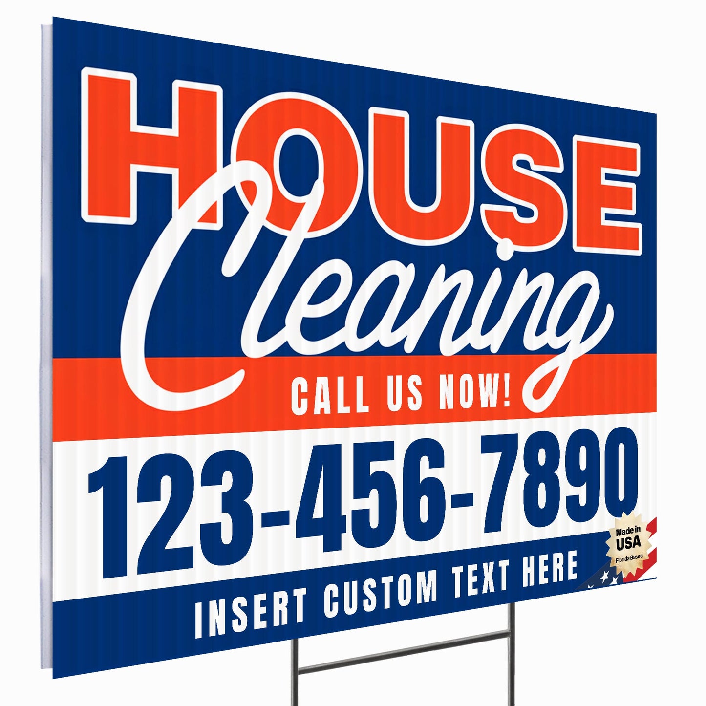 House Cleaning Services Yard Sign Design 3 -  BFS-HSCL-24X18-DS-D3-BFS-HSCL--24X18-SS-D3