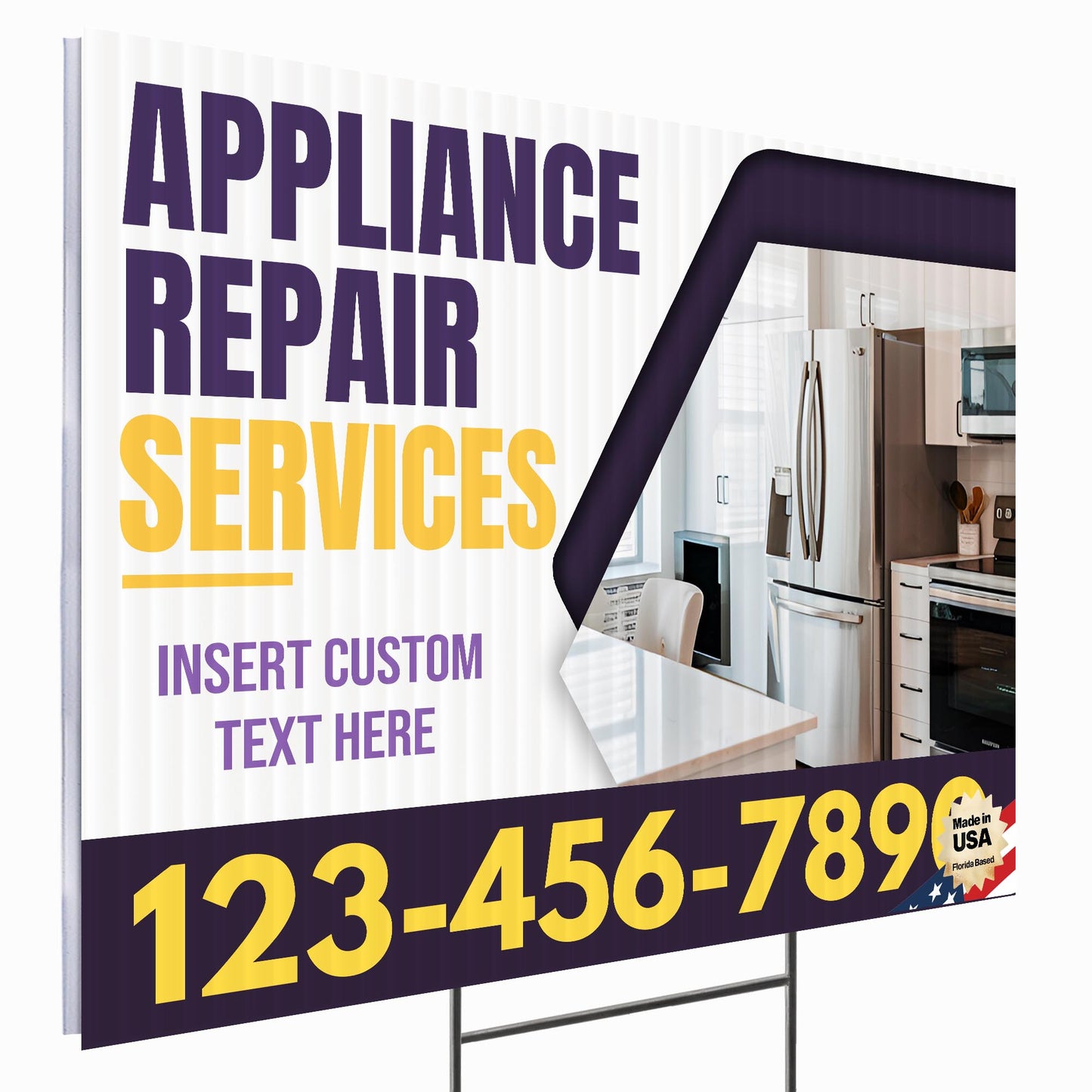 Appliance Repair Services Yard Sign Design 3 -  BFS-APP-24X18-DS-D3-BFS-APP-24X18-SS-D3