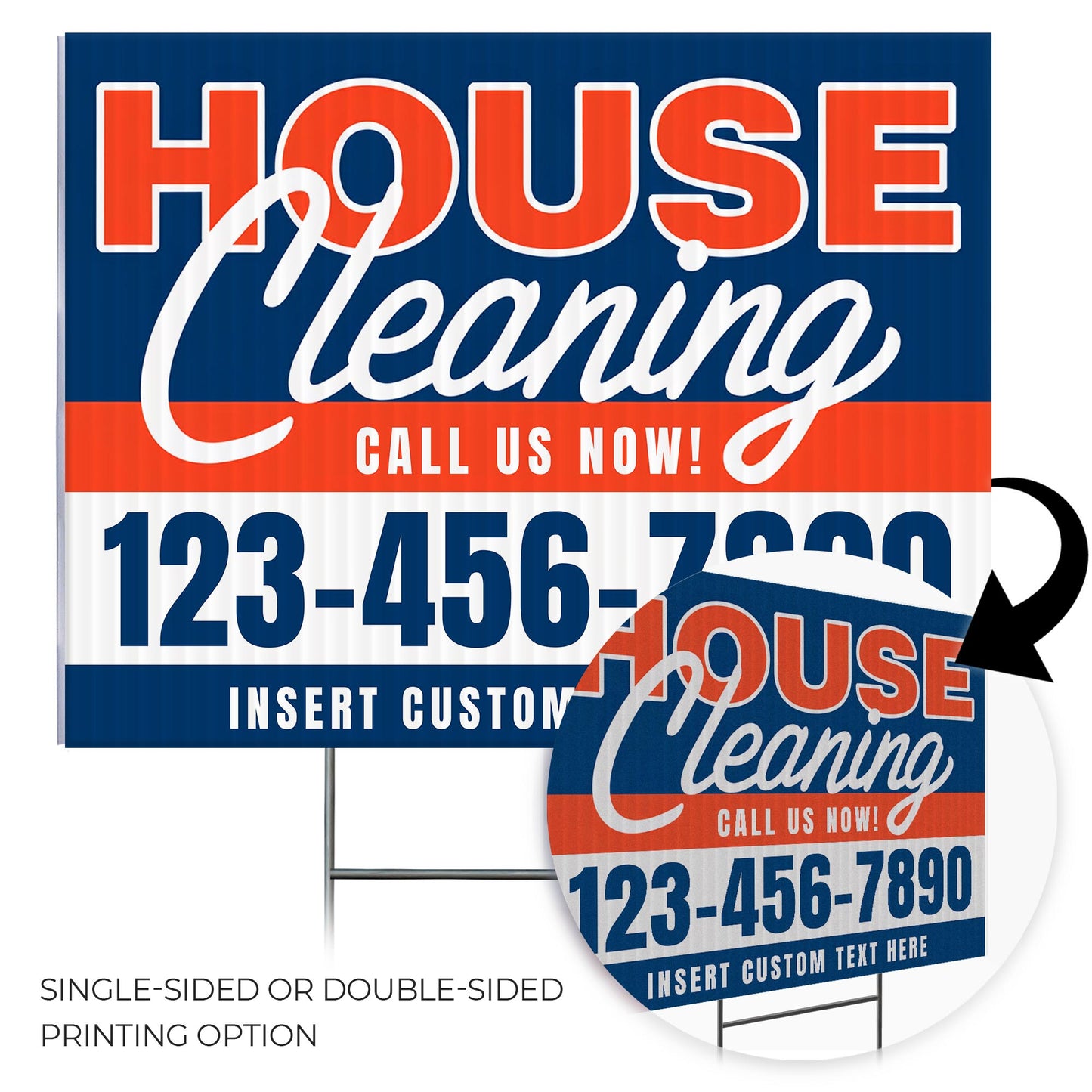 House Cleaning Services Yard Sign Design 3 -  BFS-HSCL-24X18-DS-D3-BFS-HSCL--24X18-SS-D3