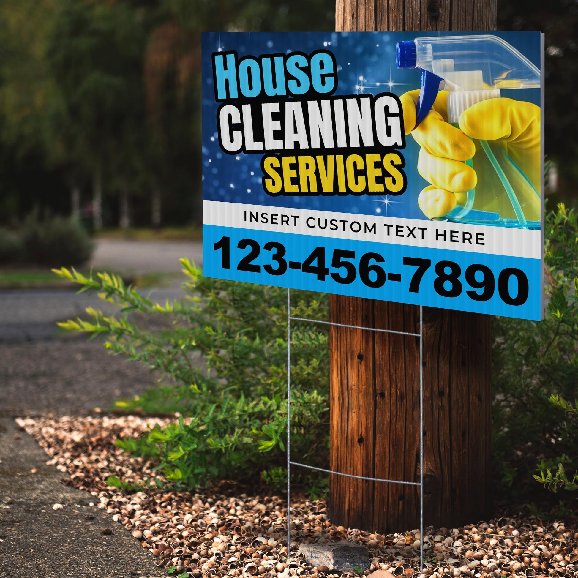 House Cleaning Services Yard Sign Design 4 -  BFS-HSCL-24X18-DS-D4-BFS-HSCL--24X18-SS-D4