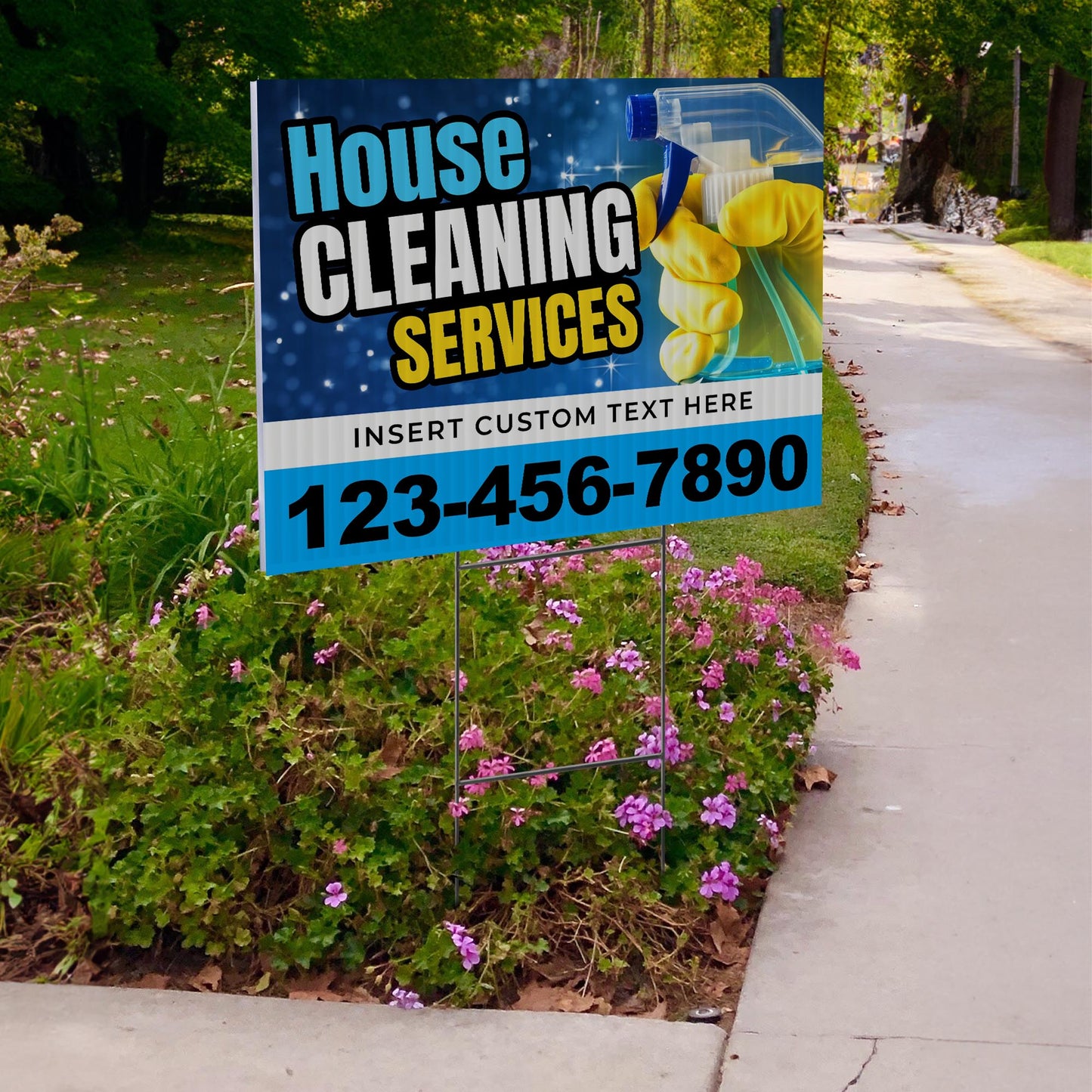 House Cleaning Services Yard Sign Design 4 -  BFS-HSCL-24X18-DS-D4-BFS-HSCL--24X18-SS-D4