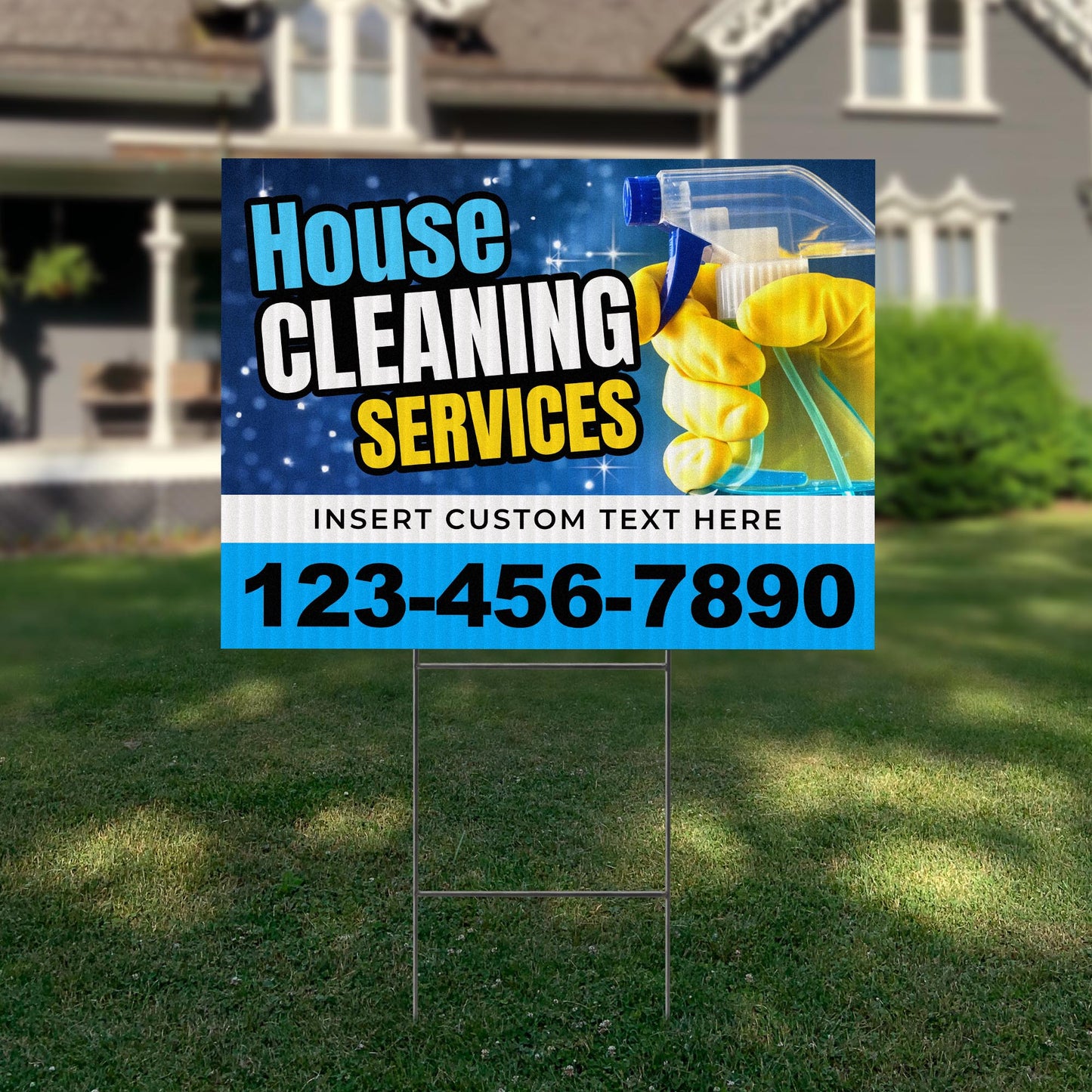 House Cleaning Services Yard Sign Design 4 -  BFS-HSCL-24X18-DS-D4-BFS-HSCL--24X18-SS-D4