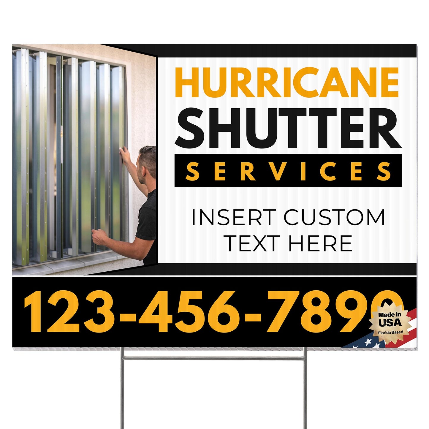 Hurricane Shutter Services Yard Sign Design 4