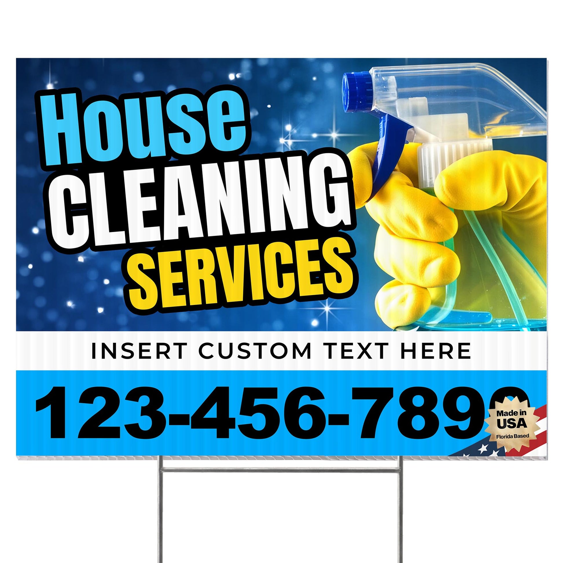 House Cleaning Services Yard Sign Design 4 -  BFS-HSCL-24X18-DS-D4-BFS-HSCL--24X18-SS-D4