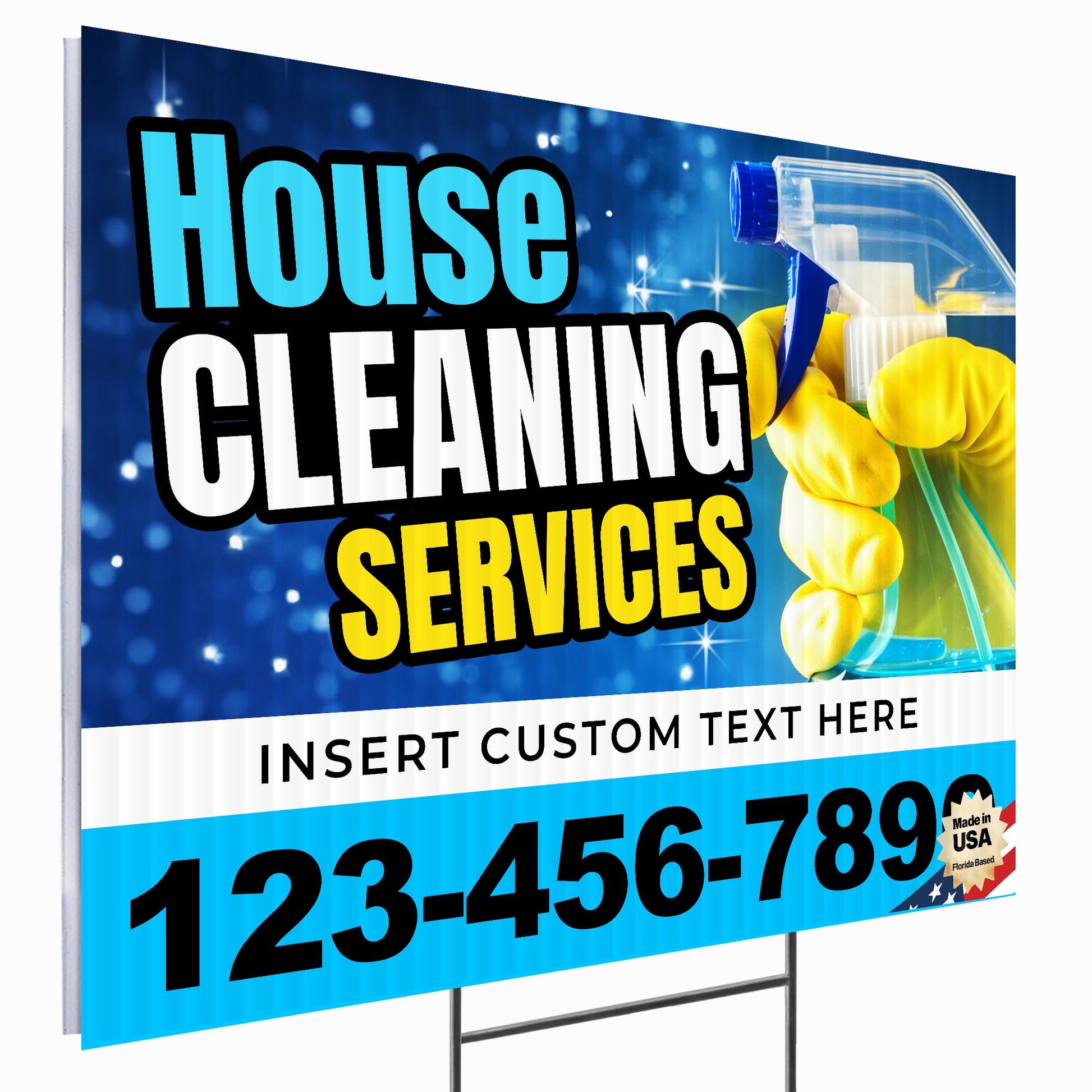 House Cleaning Services Yard Sign Design 4 -  BFS-HSCL-24X18-DS-D4-BFS-HSCL--24X18-SS-D4