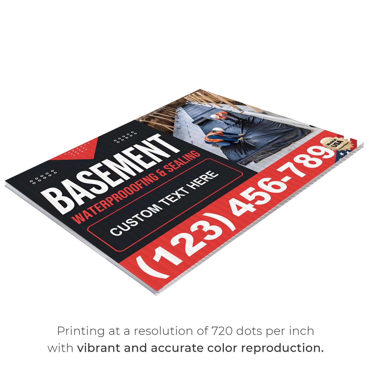 Basement Waterproofing and Sealing Services Yard Sign Design 4