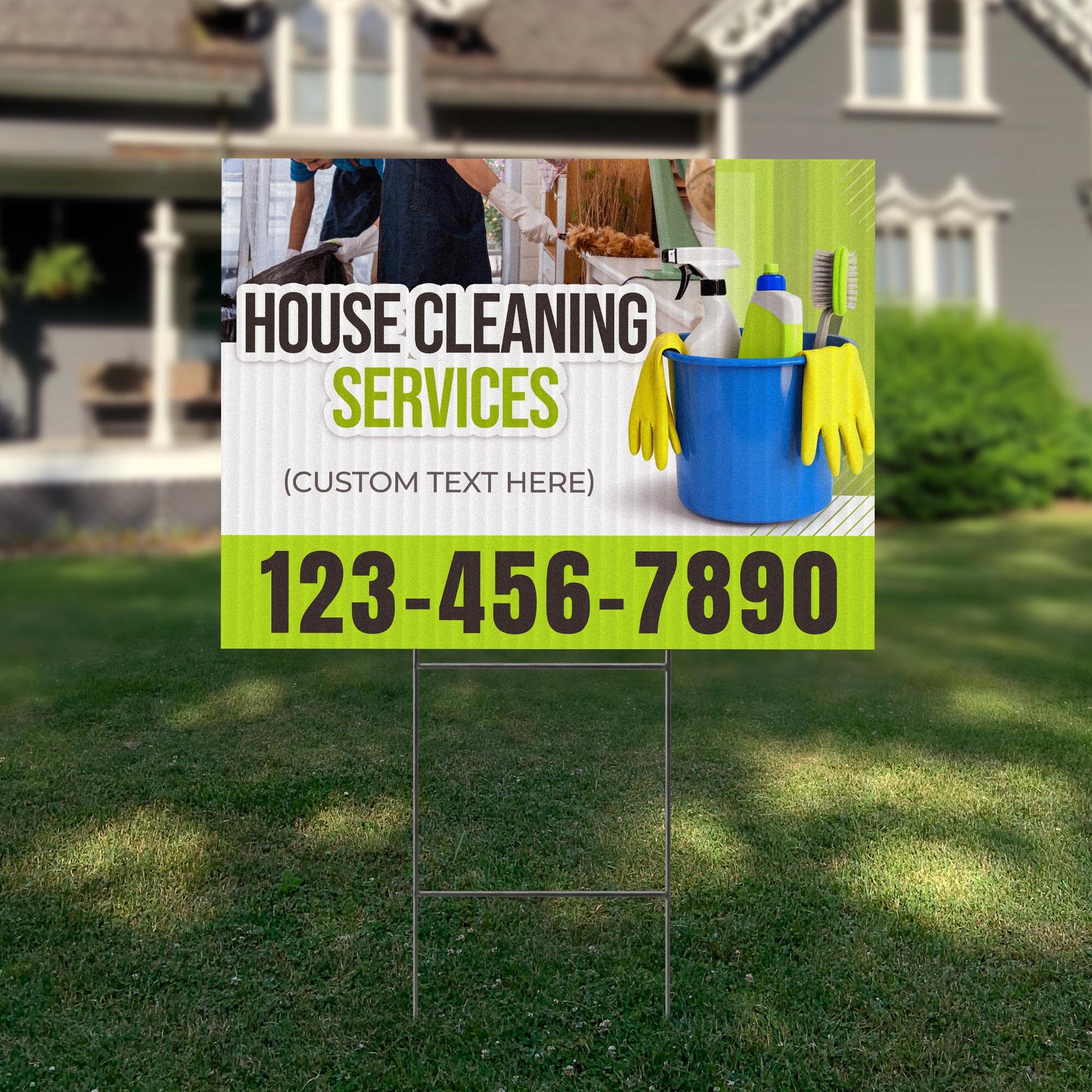 House Cleaning Services Yard Sign Design 5 -  BFS-HSCL-24X18-DS-D5-BFS-HSCL--24X18-SS-D5
