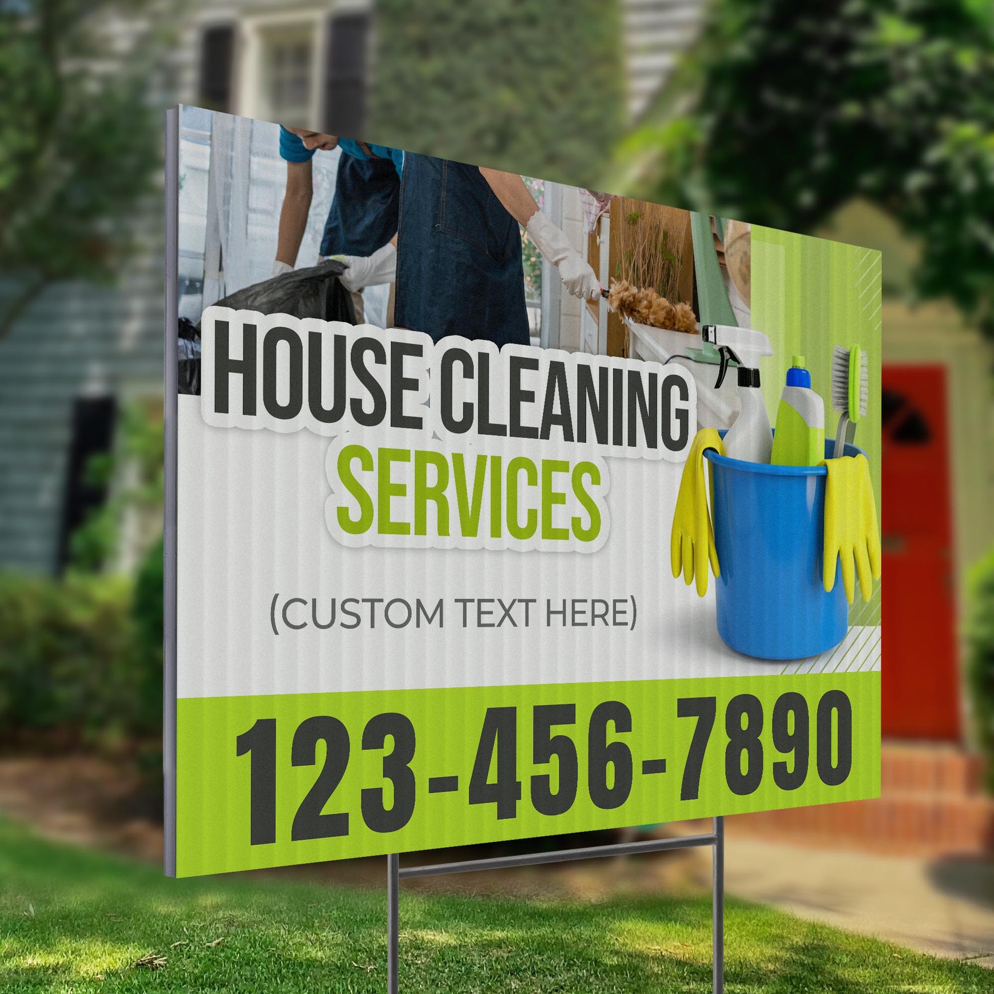 House Cleaning Services Yard Sign Design 5 -  BFS-HSCL-24X18-DS-D5-BFS-HSCL--24X18-SS-D5