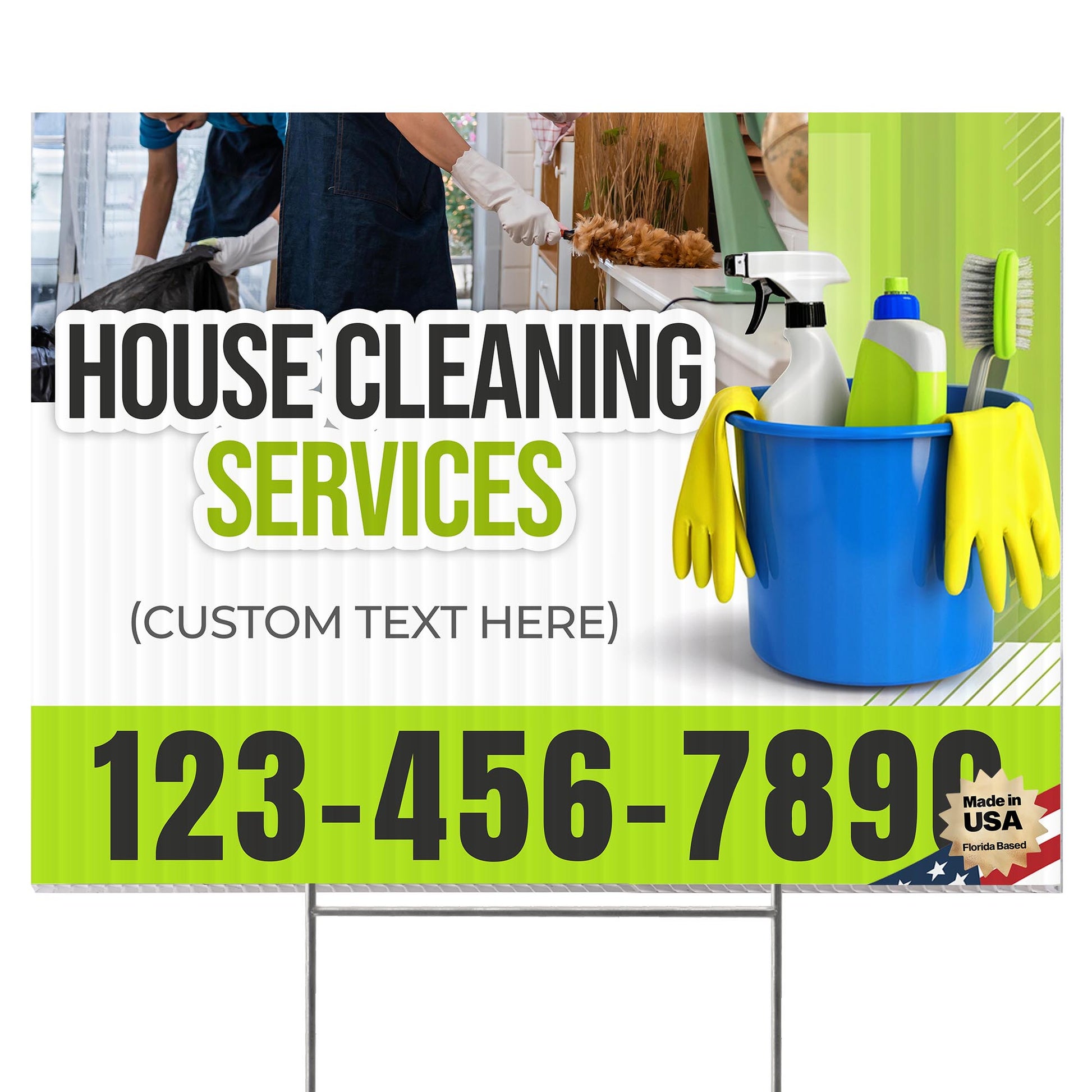 House Cleaning Services Yard Sign Design 5 -  BFS-HSCL-24X18-DS-D5-BFS-HSCL--24X18-SS-D5