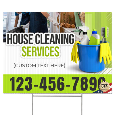 House Cleaning Services Yard Sign Design 5 -  BFS-HSCL-24X18-DS-D5-BFS-HSCL--24X18-SS-D5