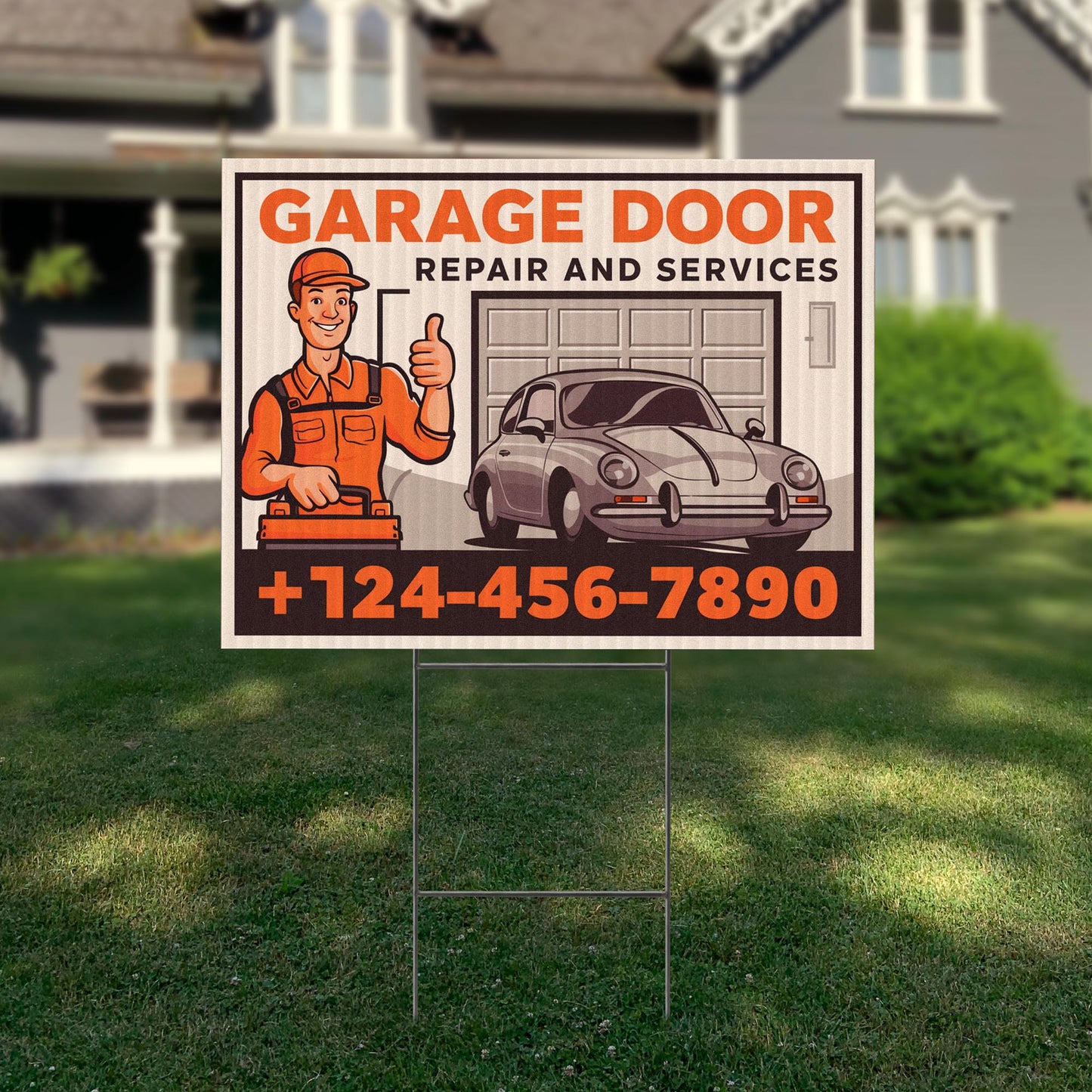 Garage Door Repair Yard Sign Design 6