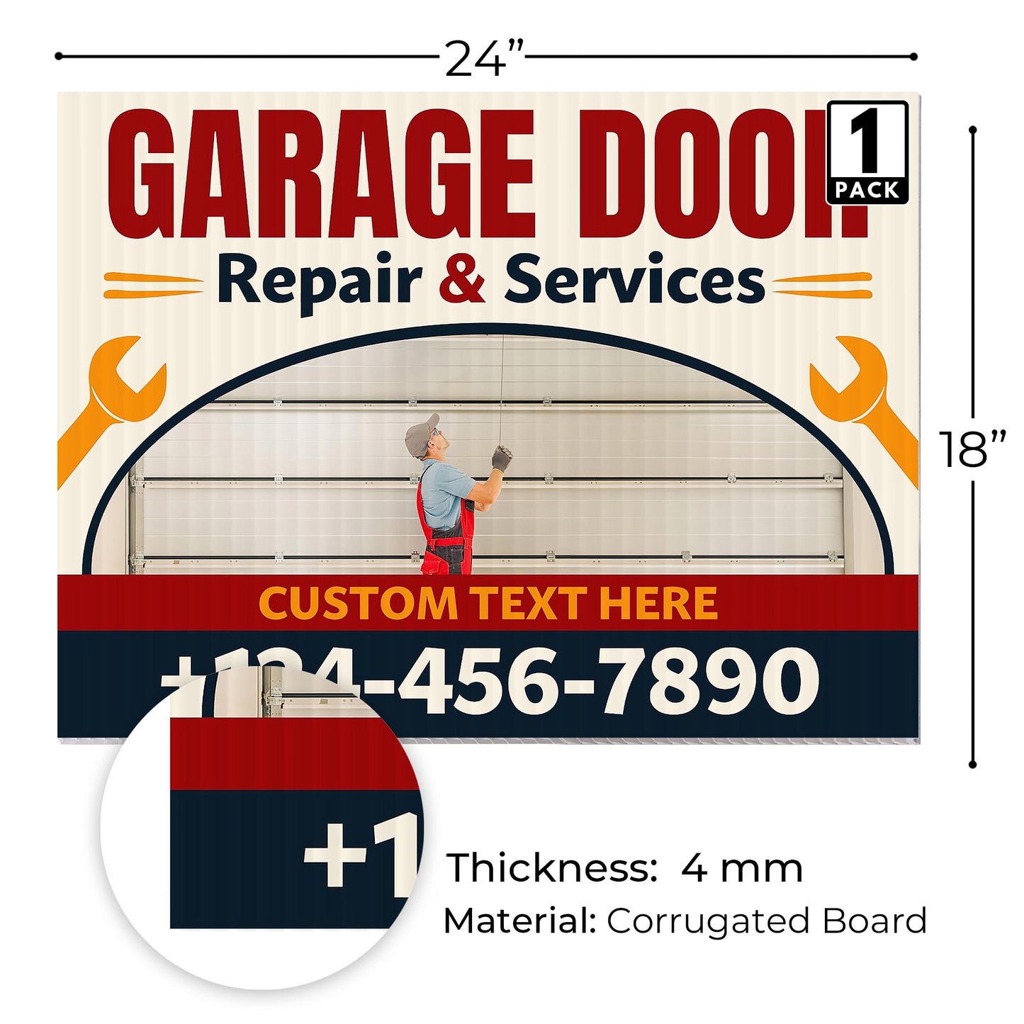 Garage Door Repair Yard Sign Design 7