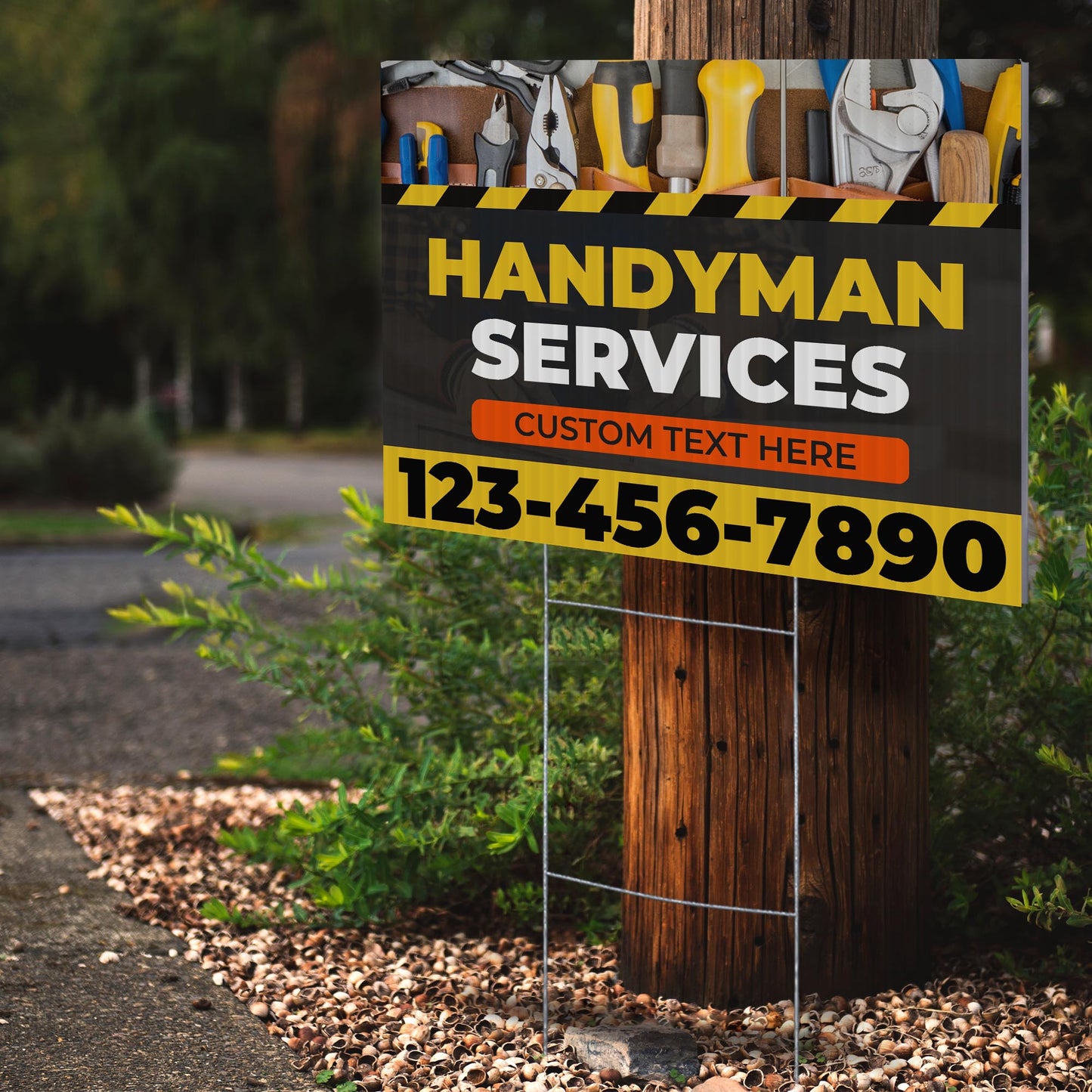 Handyman Service Yard Sign Design 7 -  BFS-HNDY-24X18-DS-D7-BFS-HNDY-24X18-SS-D7