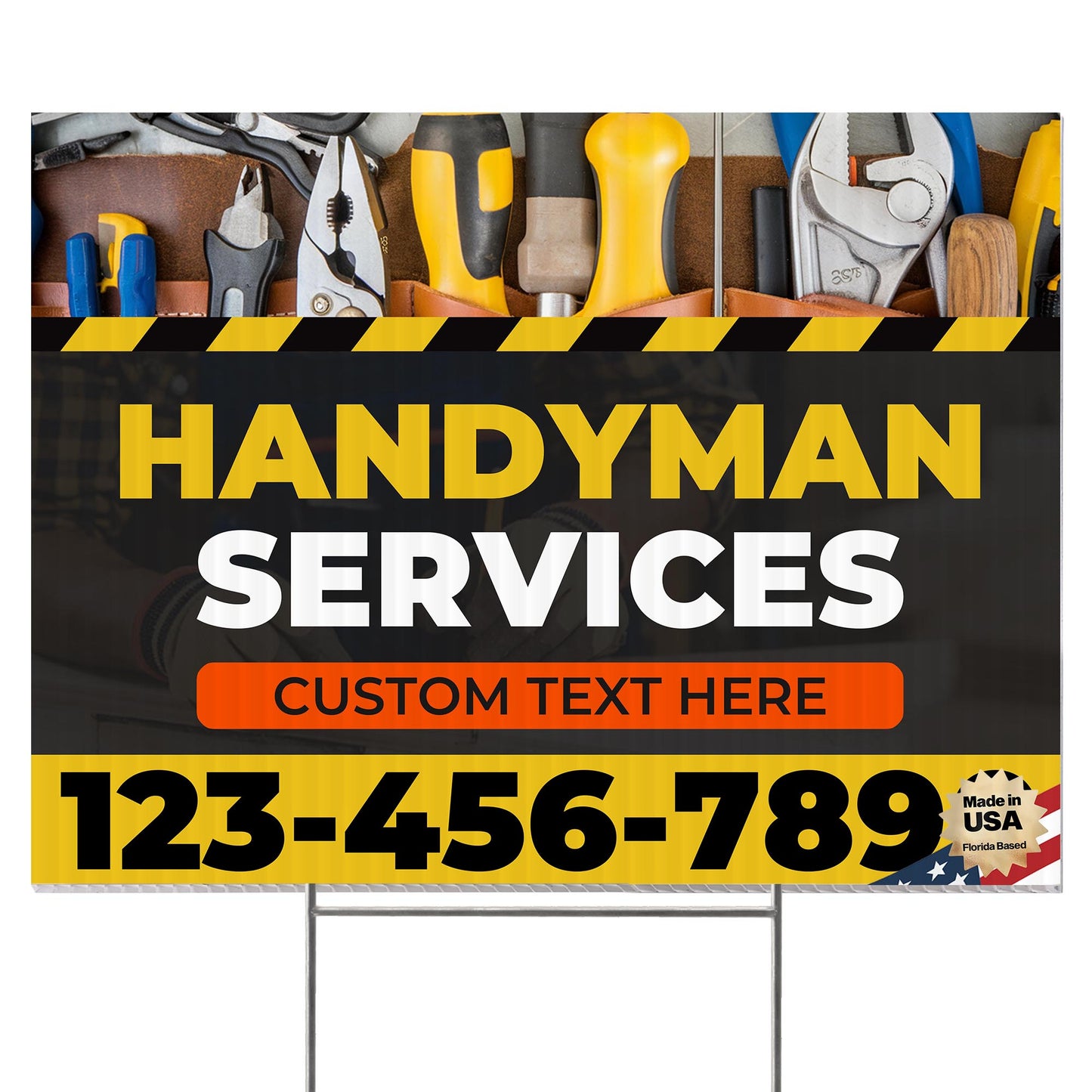 Handyman Service Yard Sign Design 7 -  BFS-HNDY-24X18-DS-D7-BFS-HNDY-24X18-SS-D7