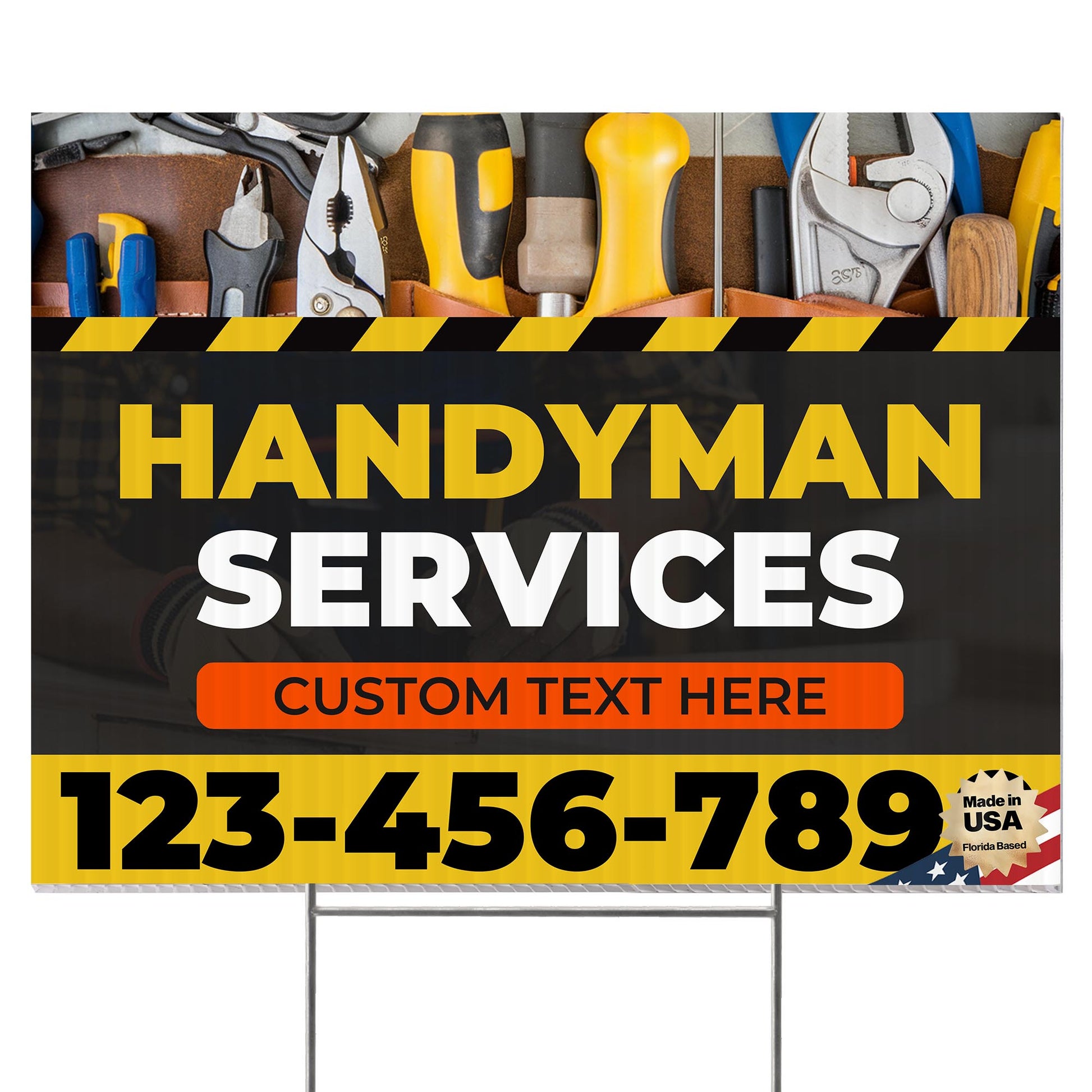 Handyman Service Yard Sign Design 7 -  BFS-HNDY-24X18-DS-D7-BFS-HNDY-24X18-SS-D7