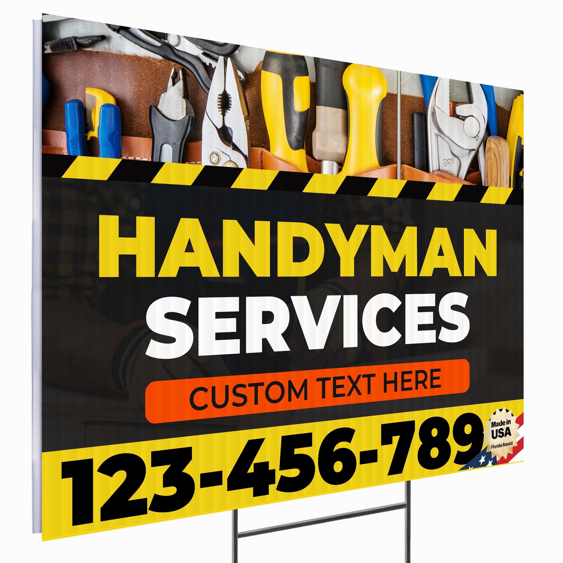 Handyman Service Yard Sign Design 7 -  BFS-HNDY-24X18-DS-D7-BFS-HNDY-24X18-SS-D7