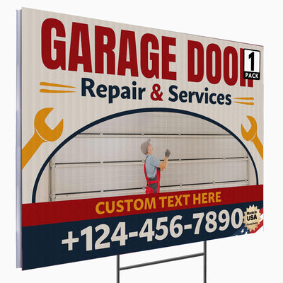 Garage Door Repair Yard Sign Design 7