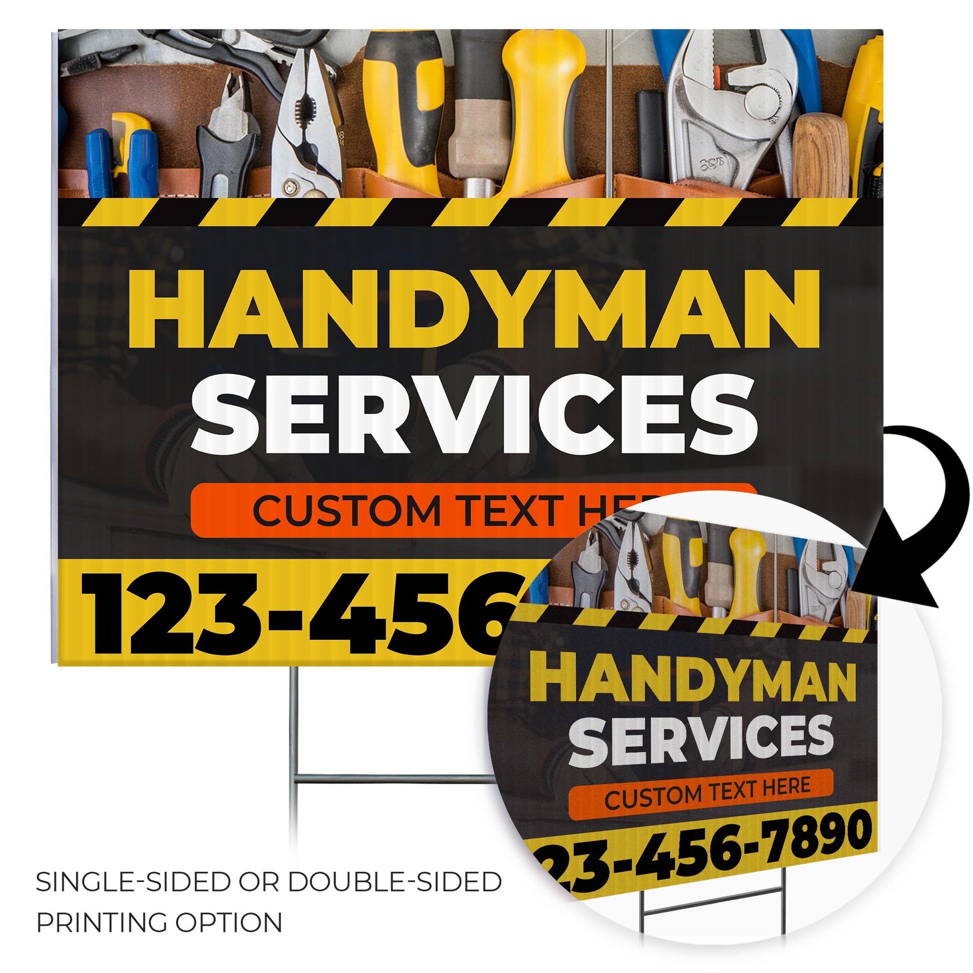 Handyman Service Yard Sign Design 7 -  BFS-HNDY-24X18-DS-D7-BFS-HNDY-24X18-SS-D7