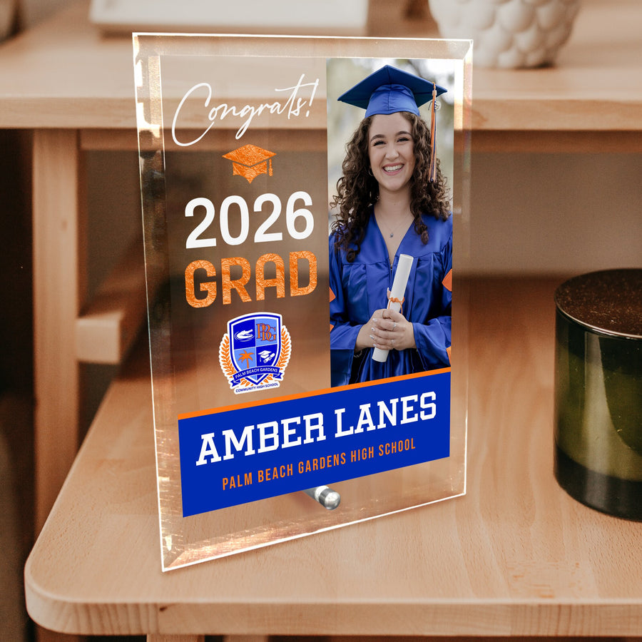 Palm Beach Gardens High School Glass Plaque Design 4