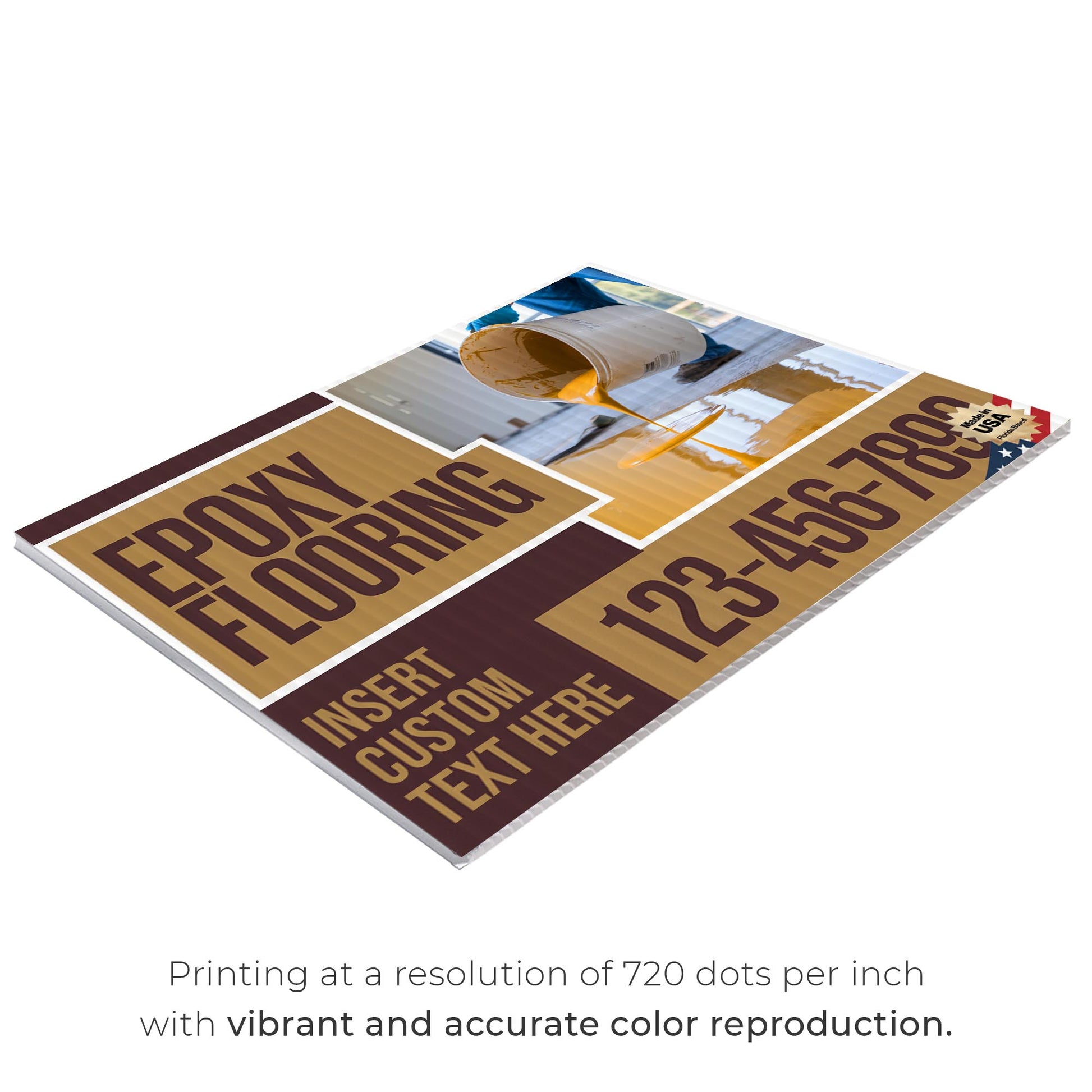 Epoxy Flooring Services Yard Sign Design 2 -  BFS-EPXY-24X18-DS-D2-BFS-EPXY-24X18-SS-D2