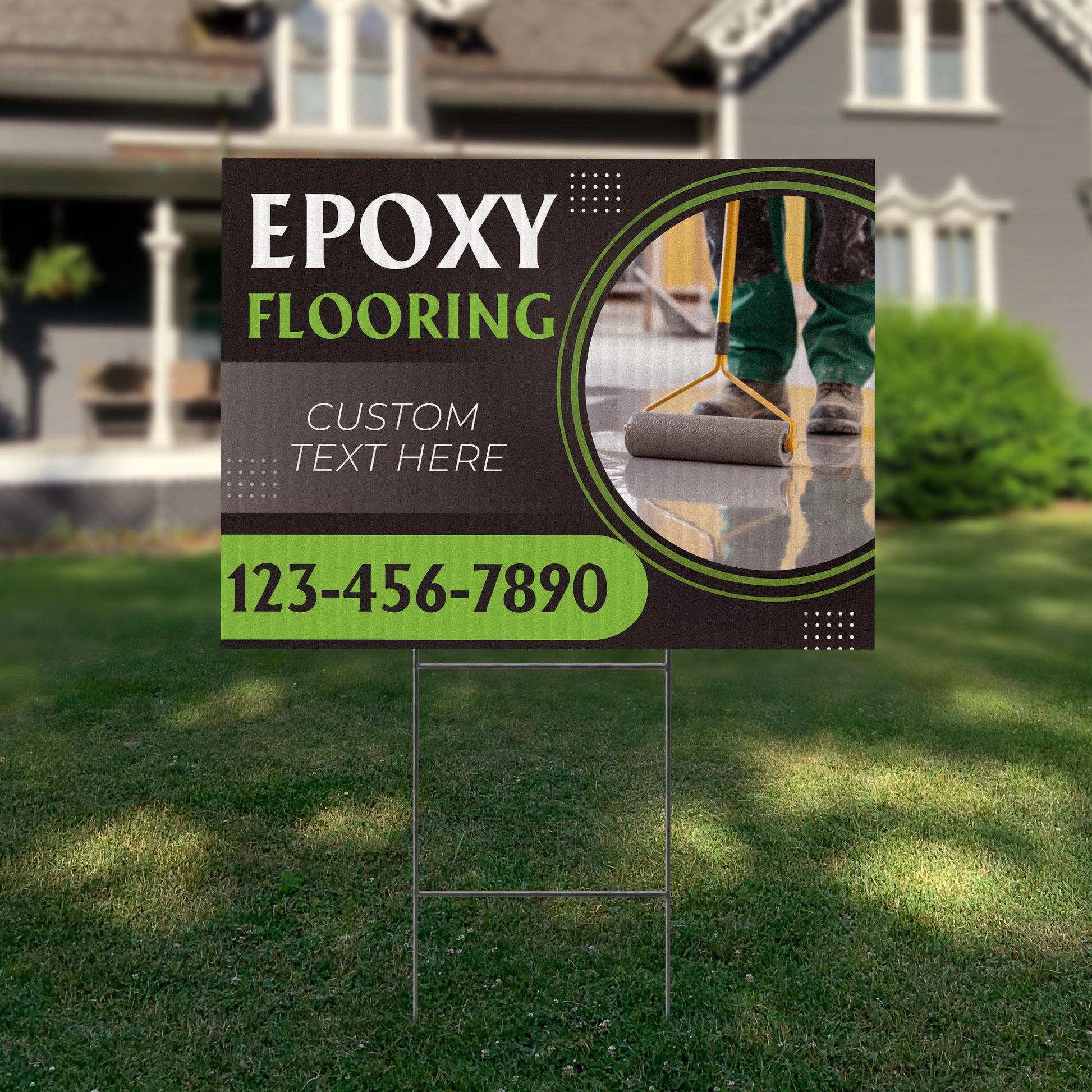 Epoxy Flooring Services Yard Sign Design 4 -  BFS-EPXY-24X18-DS-D4-BFS-EPXY-24X18-SS-D4