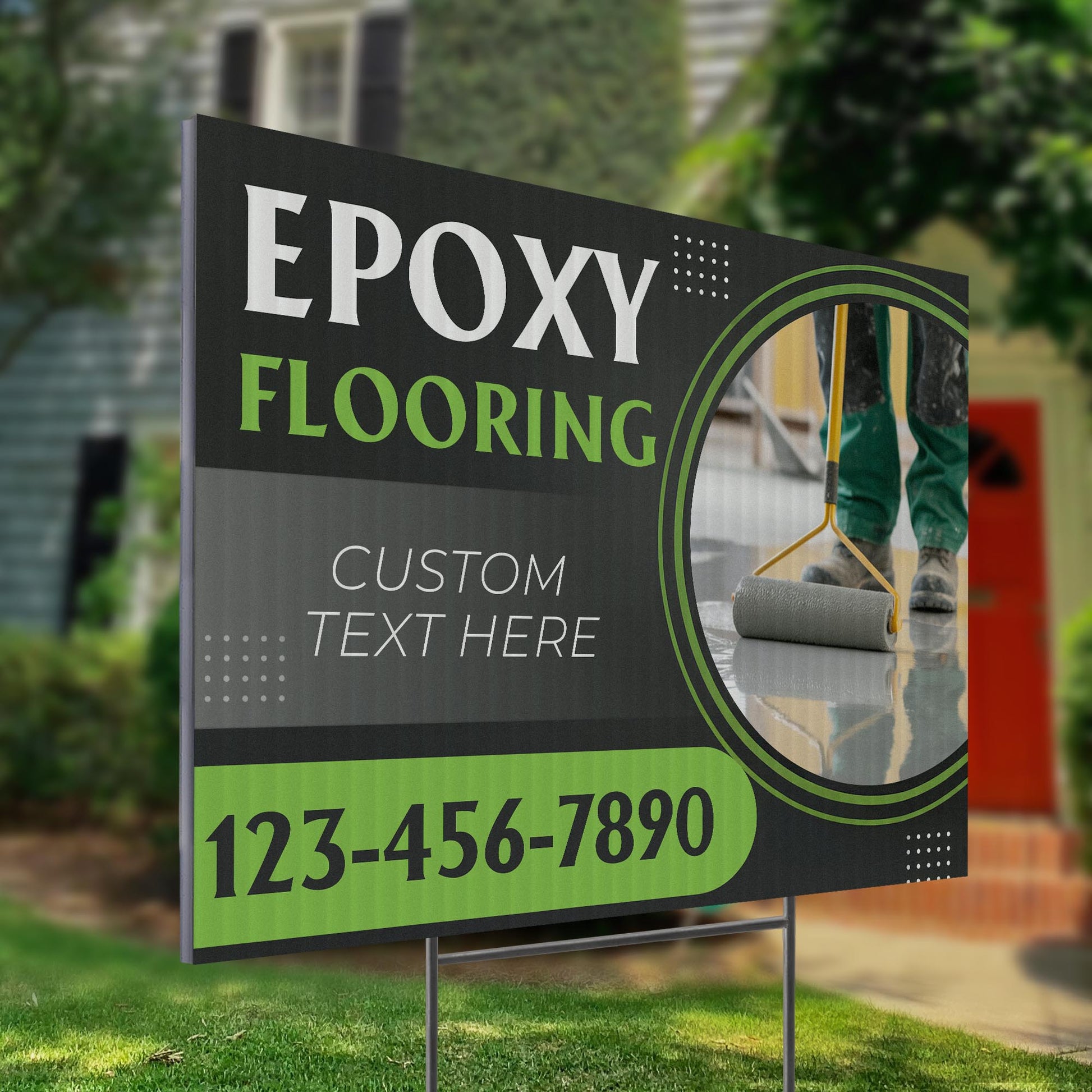 Epoxy Flooring Services Yard Sign Design 4 -  BFS-EPXY-24X18-DS-D4-BFS-EPXY-24X18-SS-D4