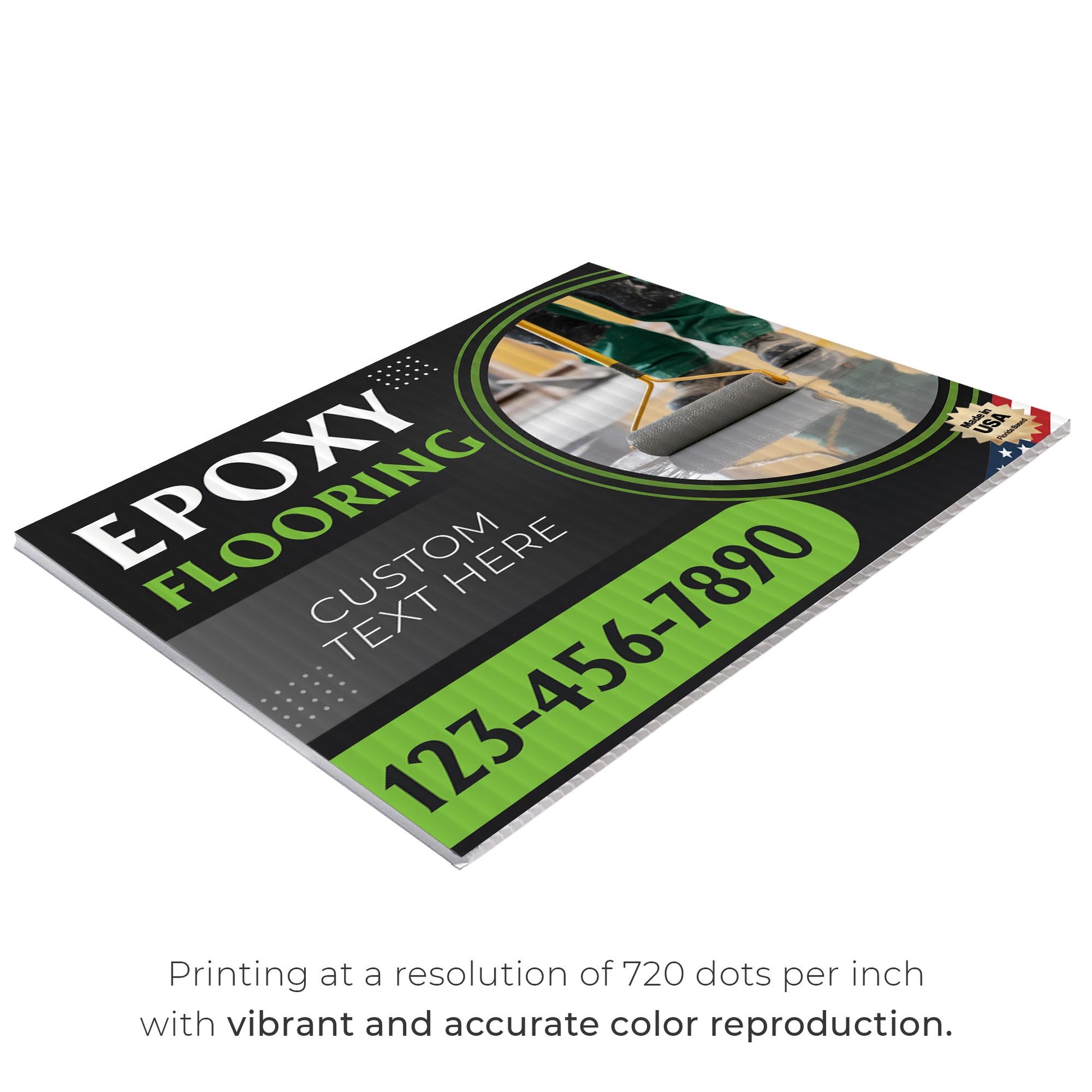 Epoxy Flooring Services Yard Sign Design 4 -  BFS-EPXY-24X18-DS-D4-BFS-EPXY-24X18-SS-D4