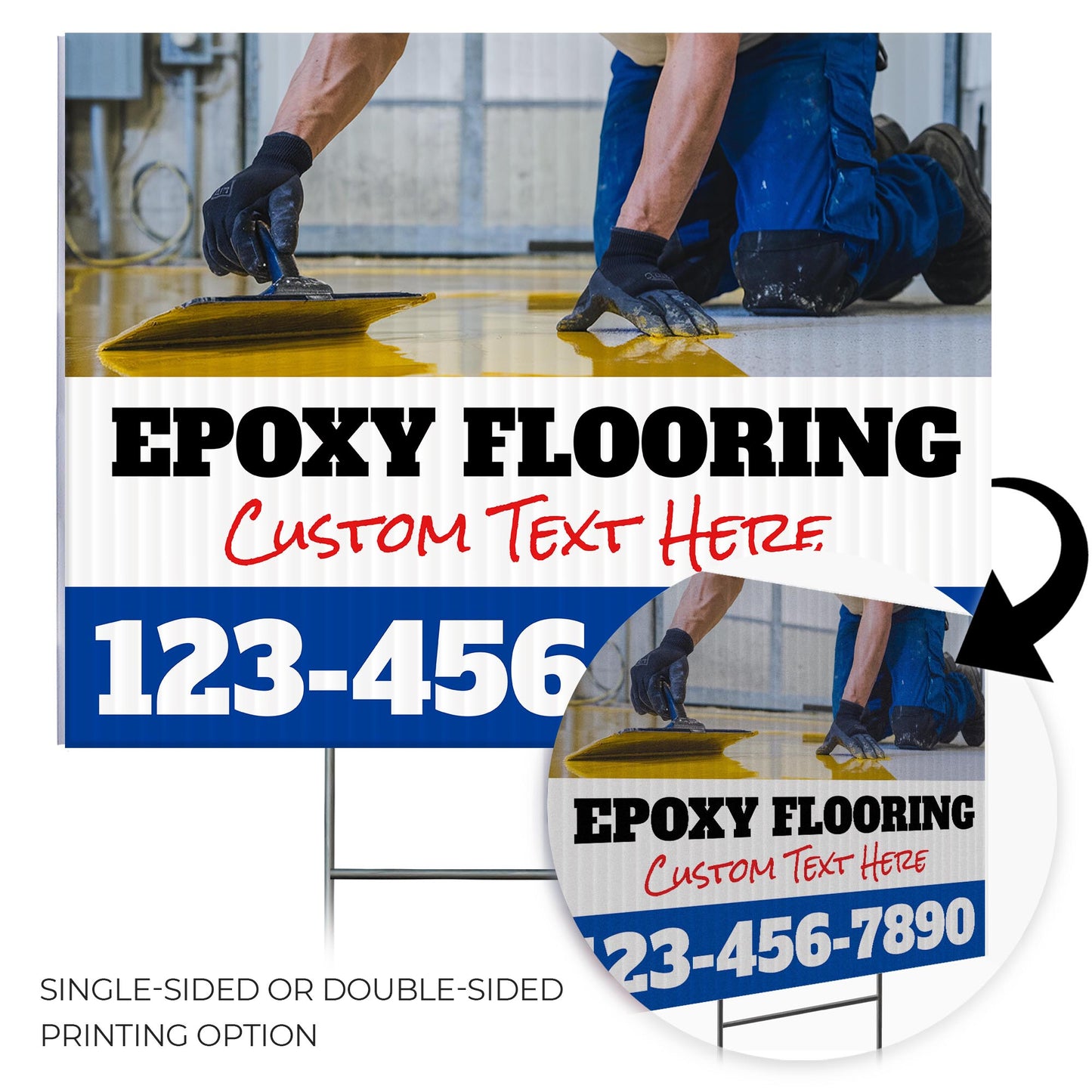 Epoxy Flooring Services Yard Sign Design 5 -  BFS-EPXY-24X18-DS-D5-BFS-EPXY-24X18-SS-D5