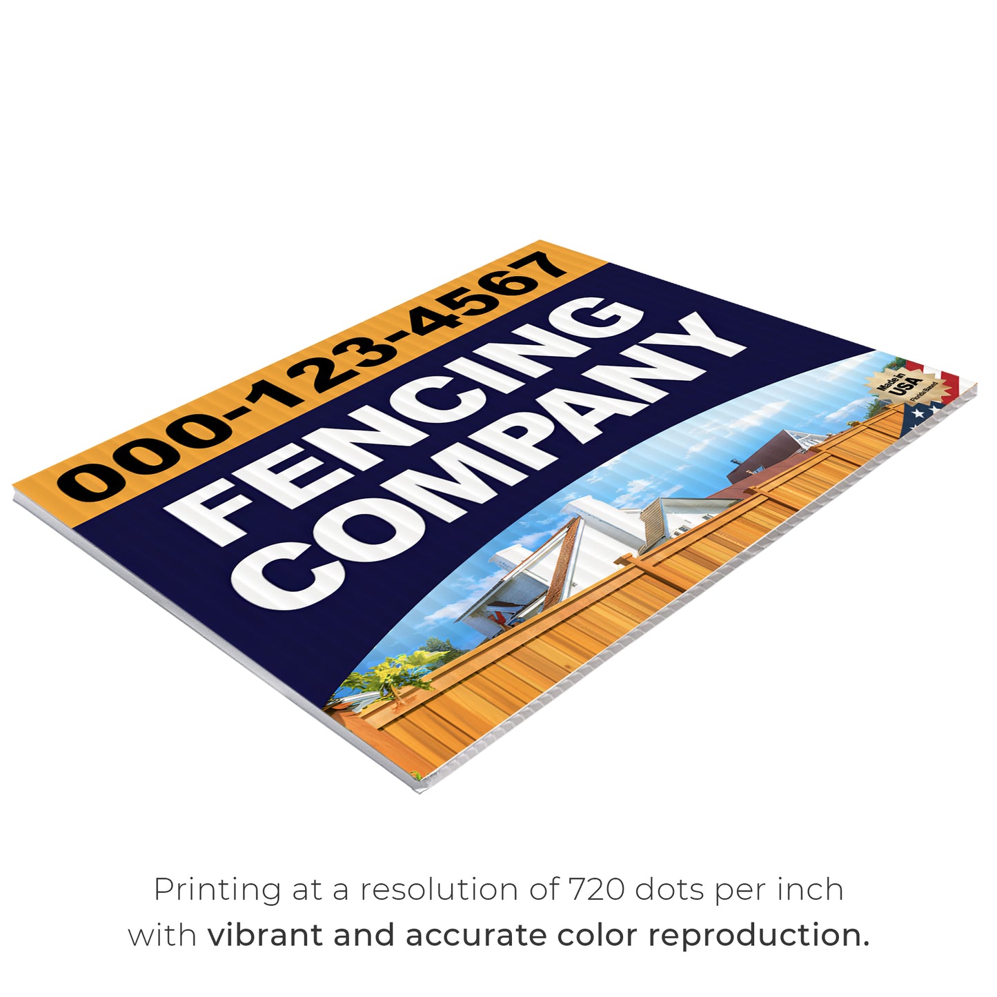 Fencing Services Yard Sign D1 -  BFS-FC-24x18-DS-D1-BFS-FC-24x18-SS-D2