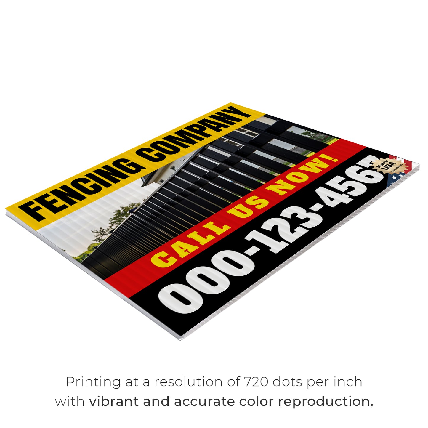 Fencing Services Yard Sign D2 -  BFS-FC-24x18-DS-D2-BFS-FC-24x18-SS-D3