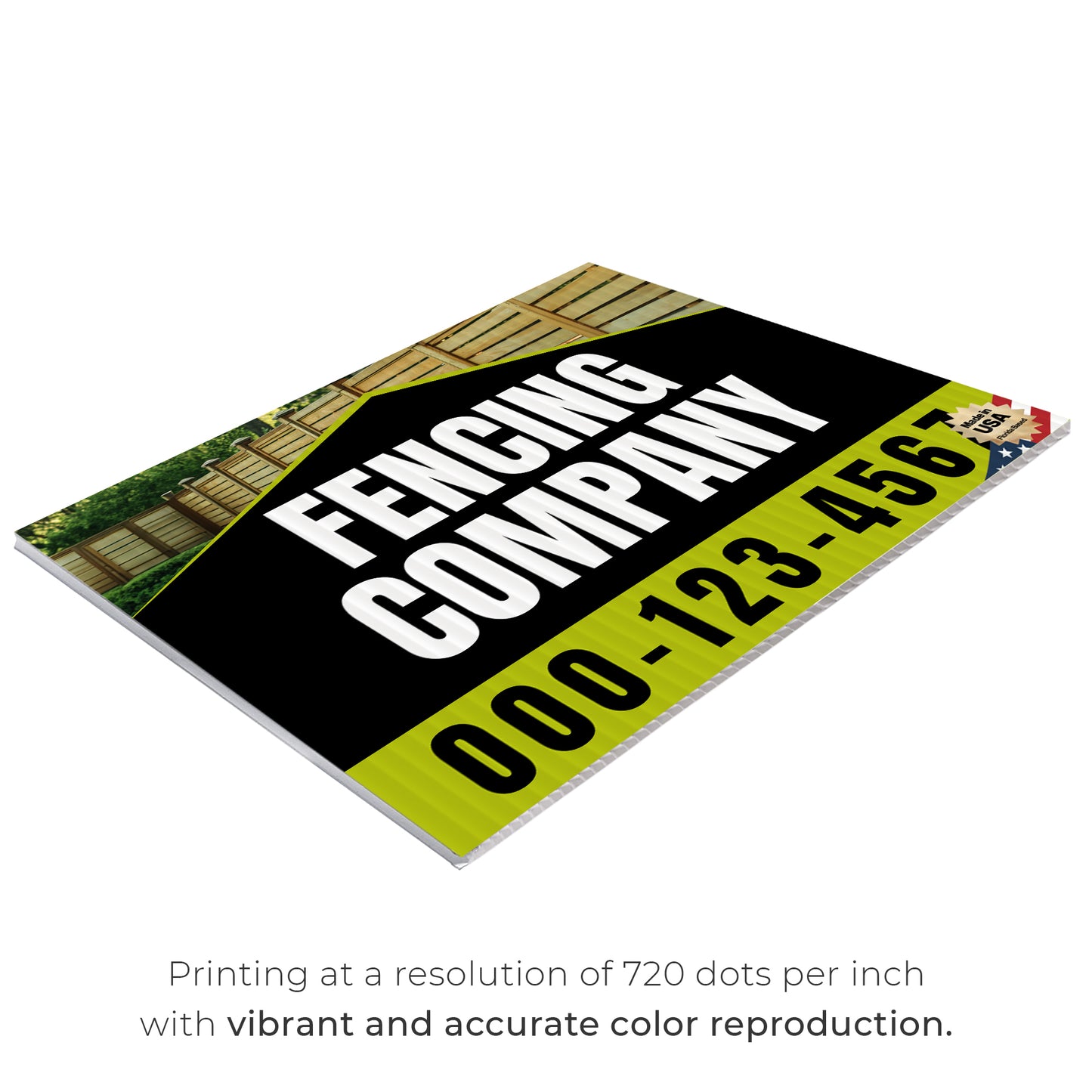Fencing Services Yard Sign D4 -  BFS-FC-24x18-DS-D4-BFS-FC-24x18-SS-D4