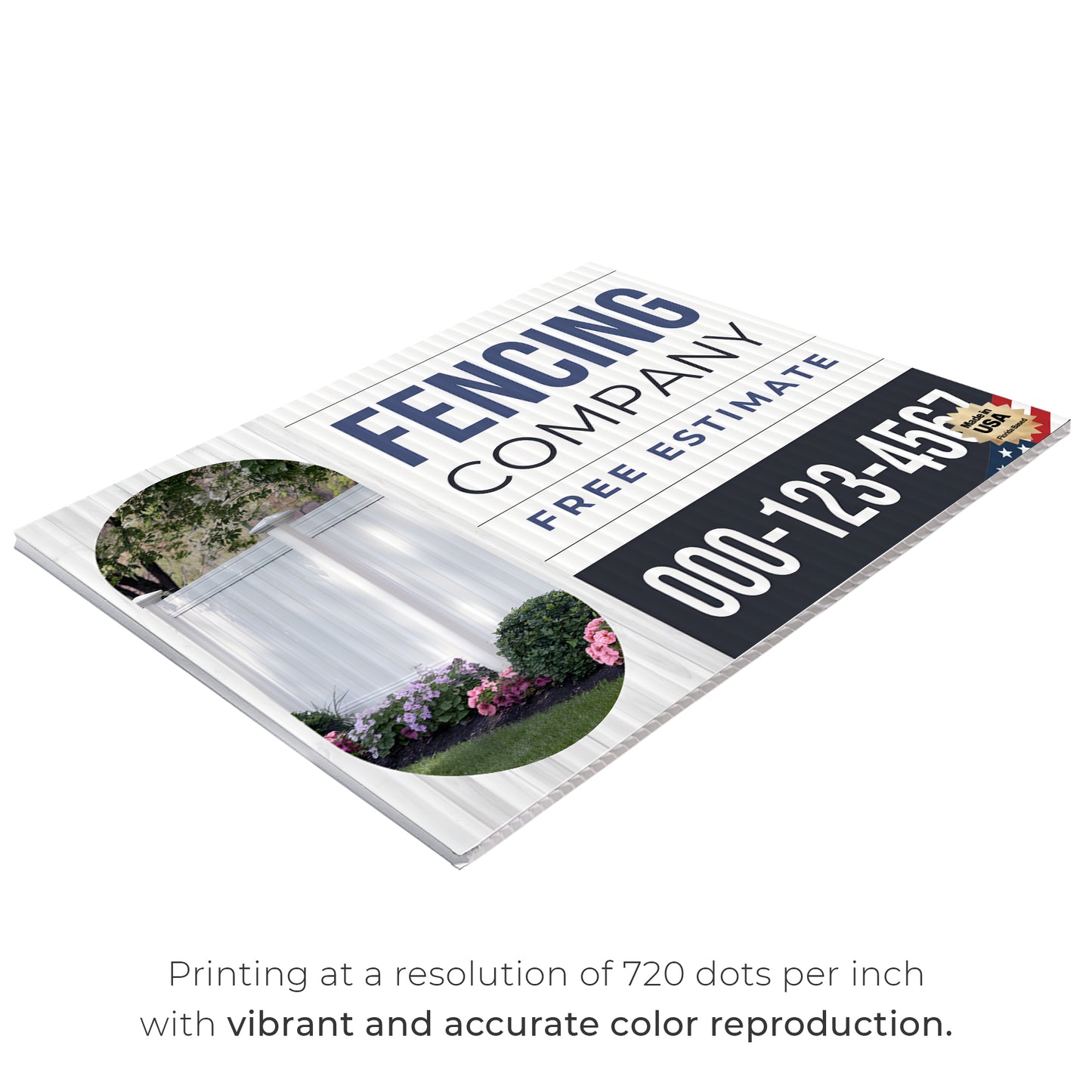 Fencing Services Yard Sign D6 -  BFS-FC-24x18-DS-D6-BFS-FC-24x18-SS-D6